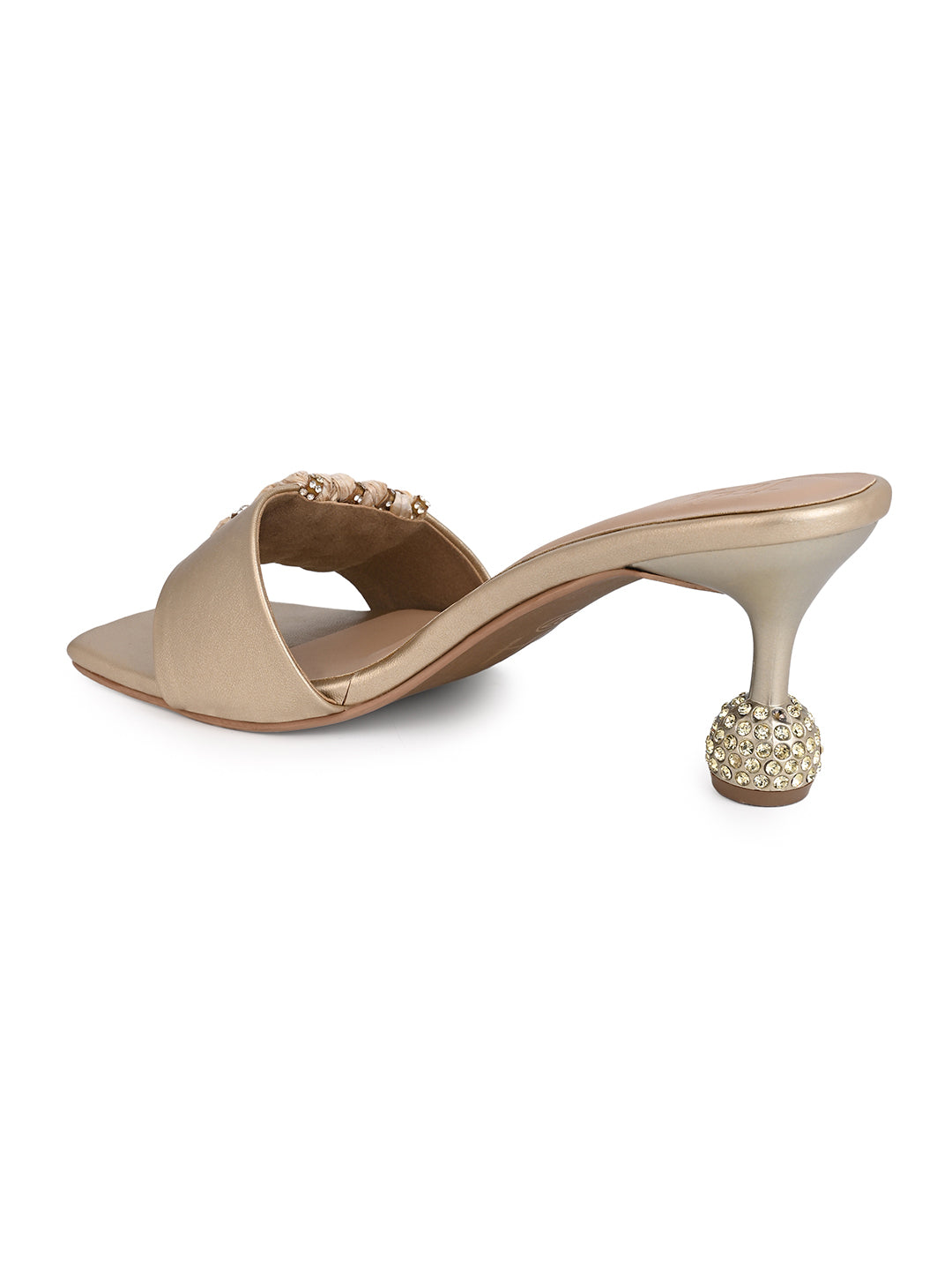 Hydes N Hues Gold kitten Heel Sandal