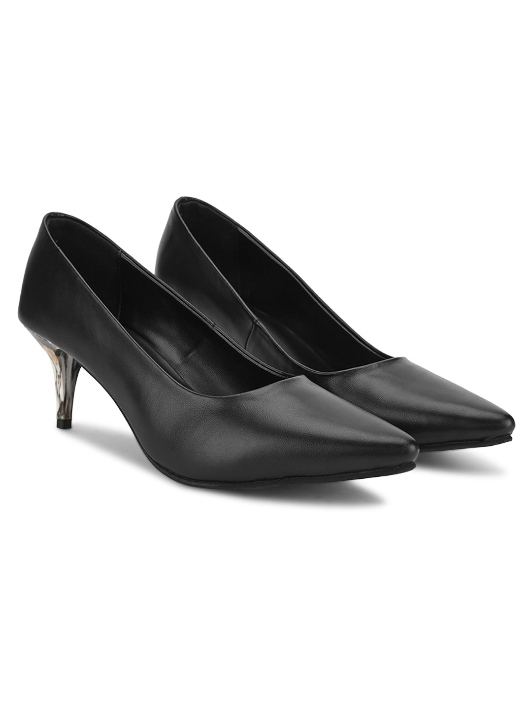 Hydes N Hues Black Heel Pumps For Women