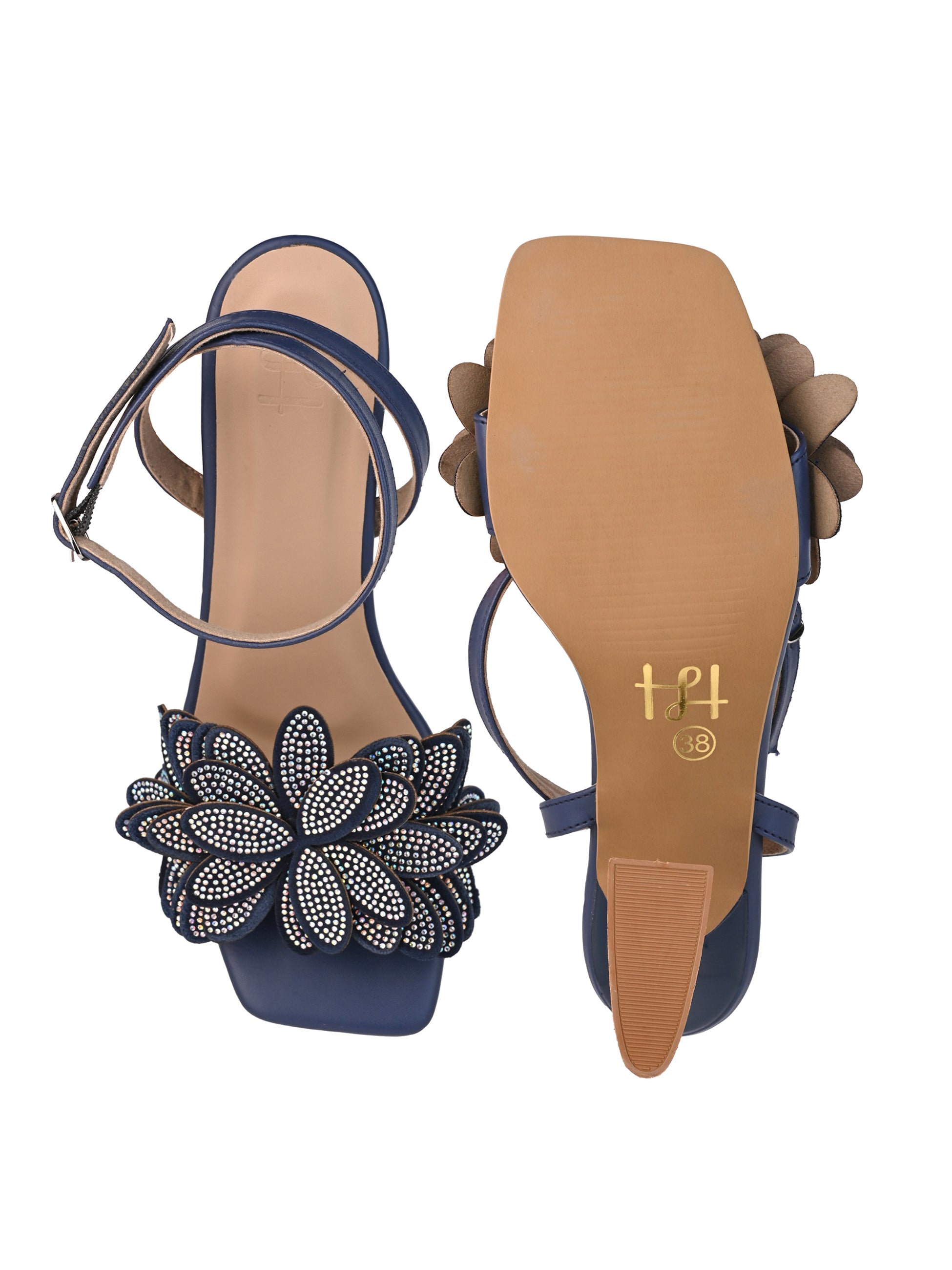 Hydes and Hues Blue Strap Heels