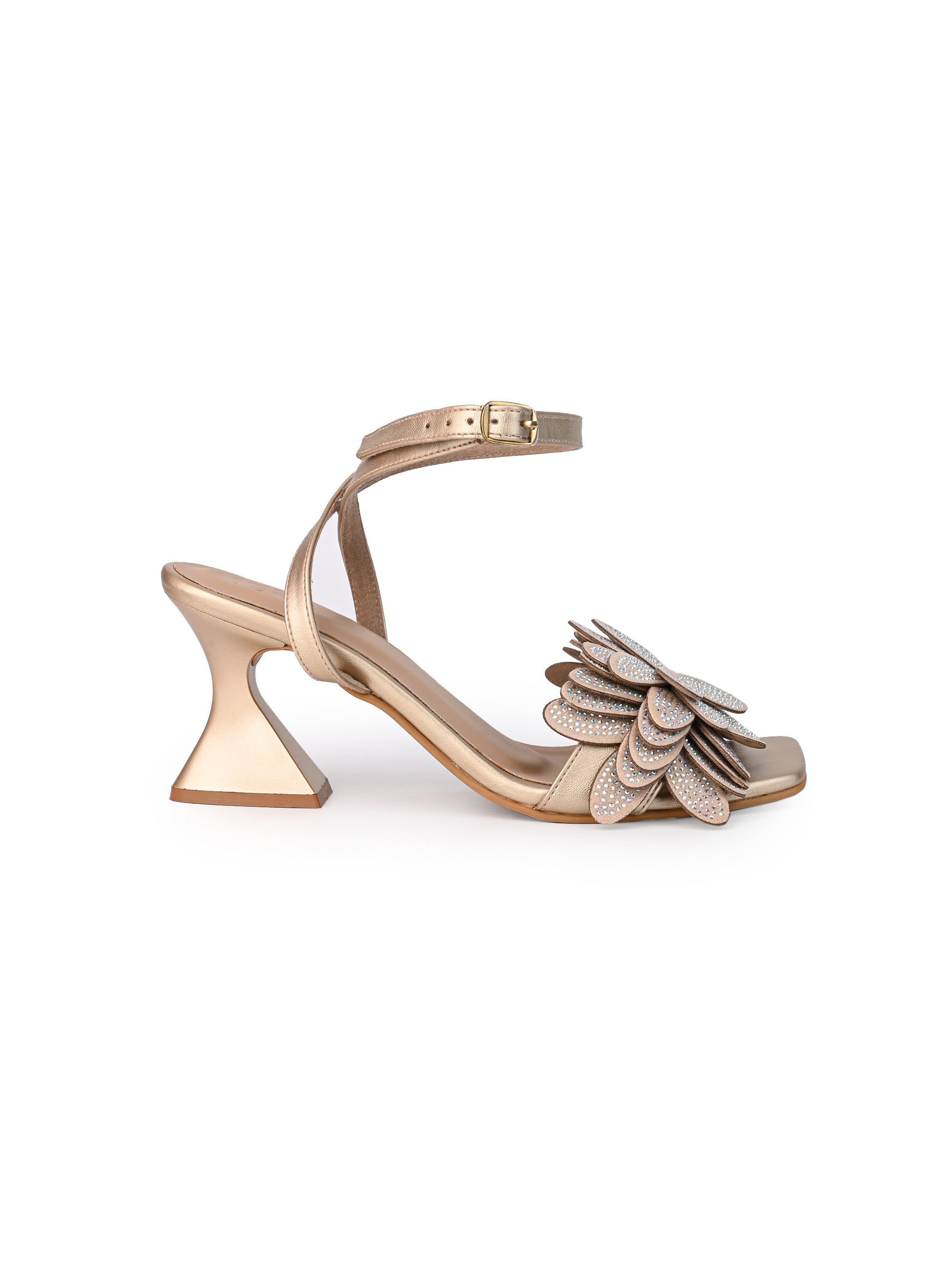 Hydes and Hues Golden Strap Heels