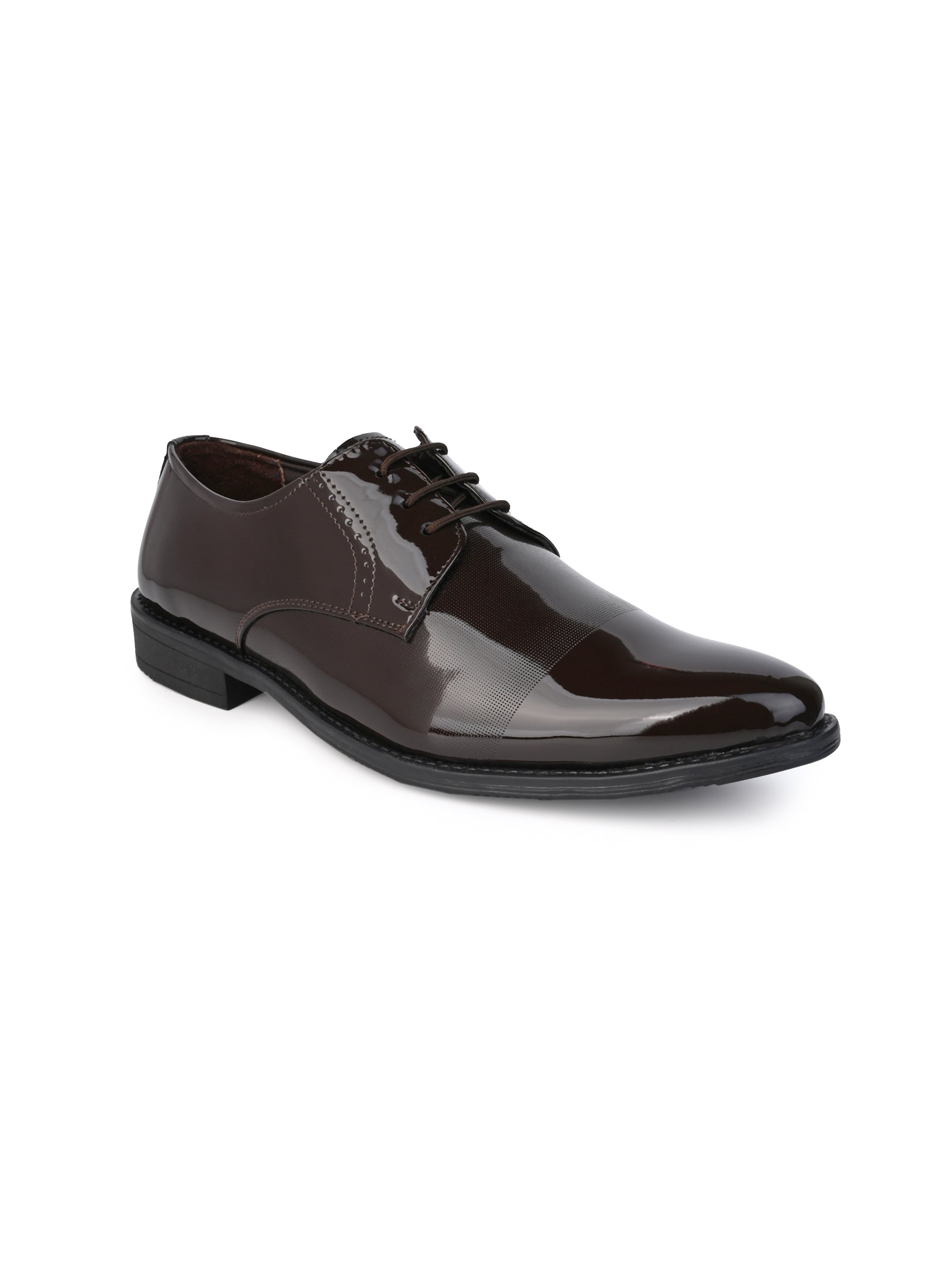 Hydes and Hues Men Tound-Toe Derbys Brown