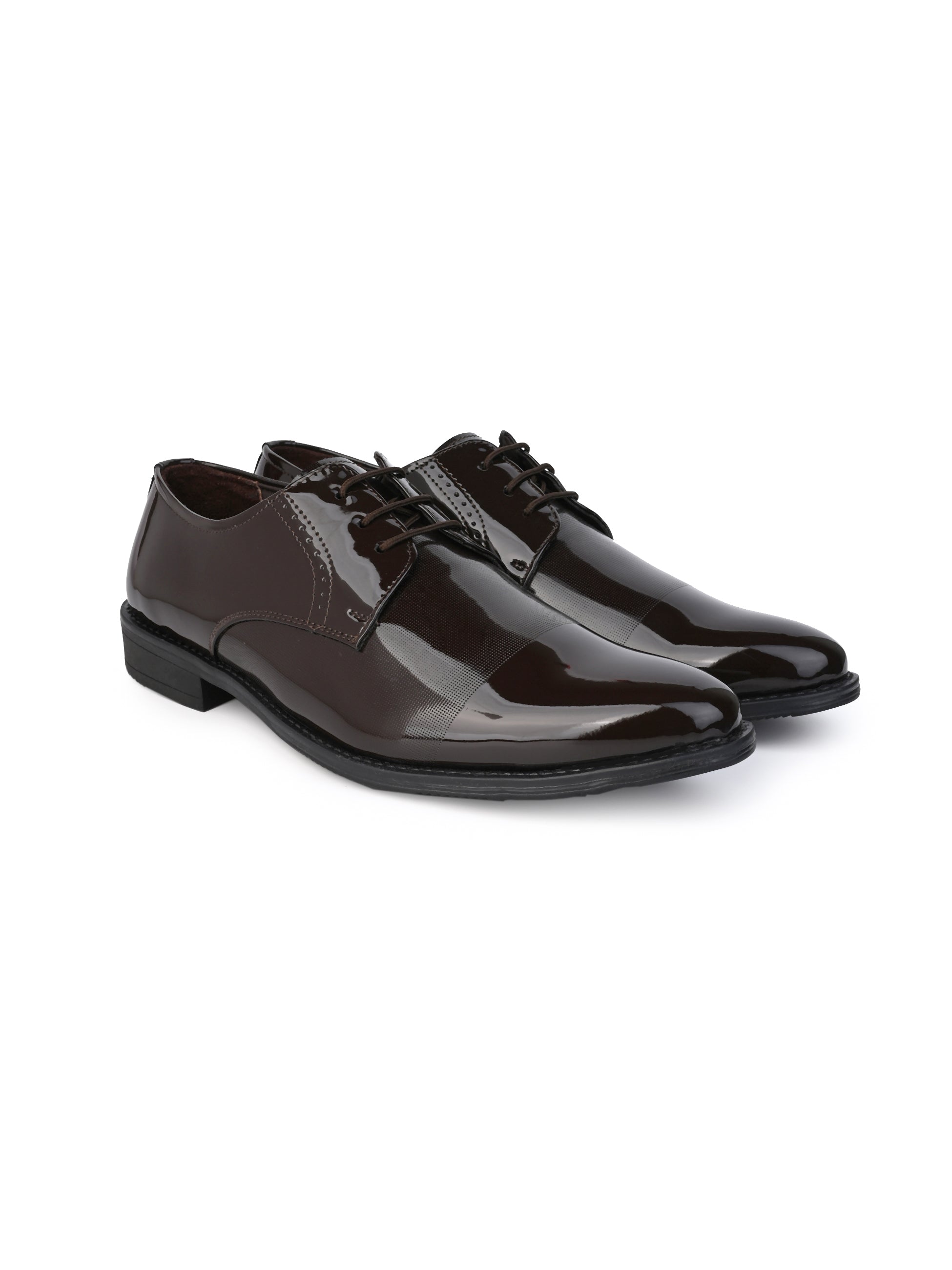 Hydes and Hues Men Tound-Toe Derbys Brown