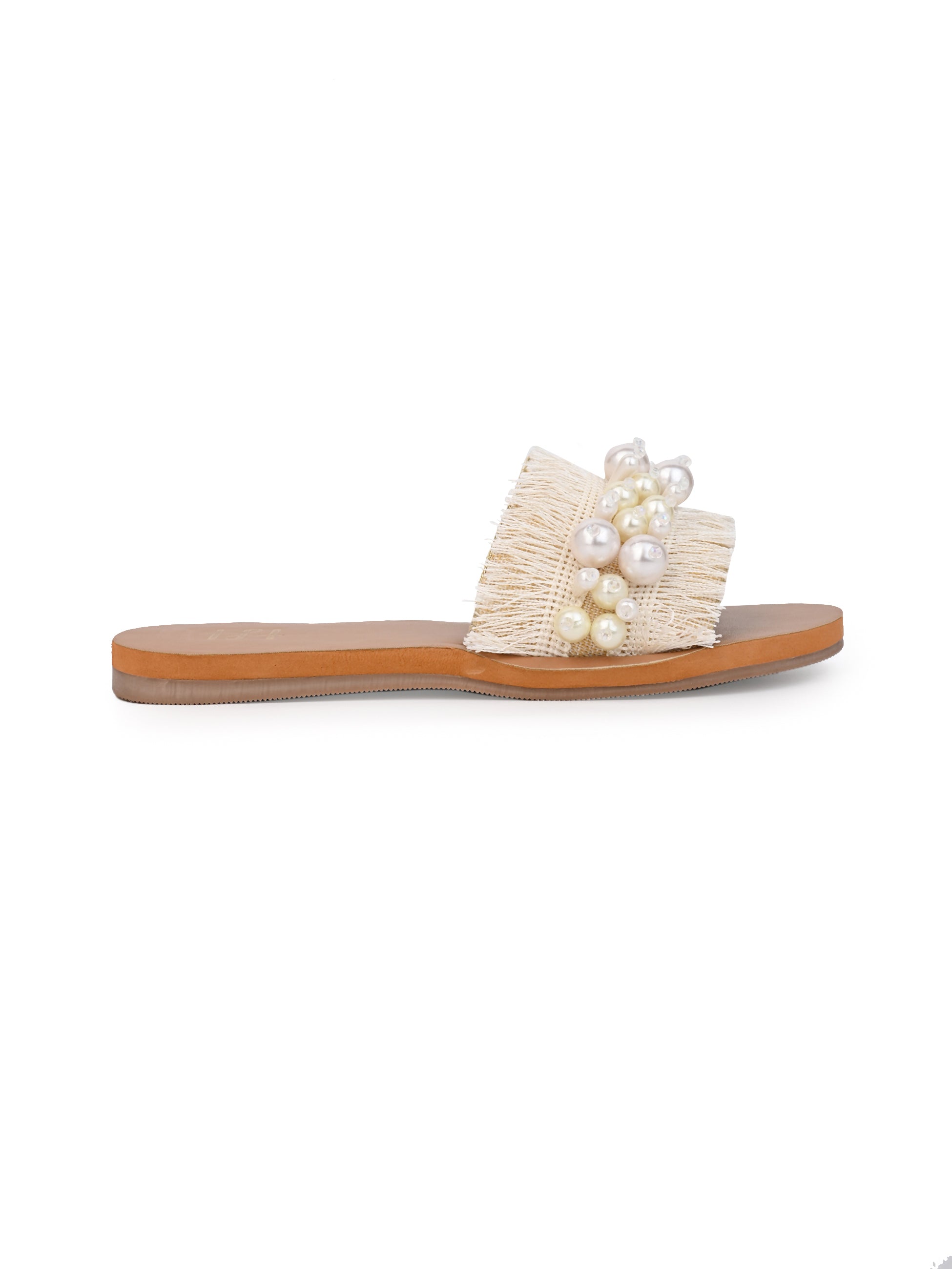Hydes and Hues Women White Pearl Flats