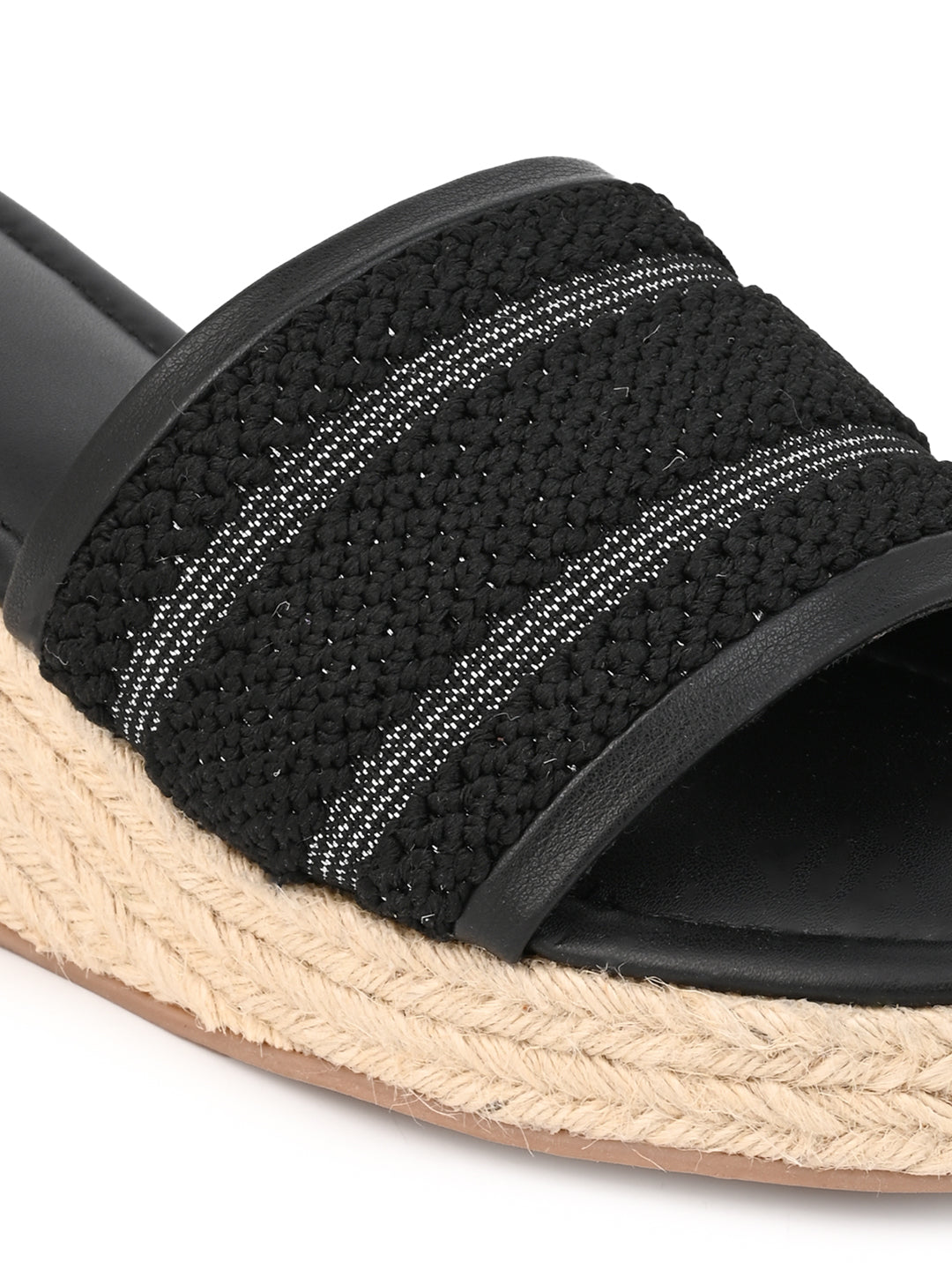 Hydes N Hues Comfortable wedge with jute covering on the sides with TPR Sheet Sole