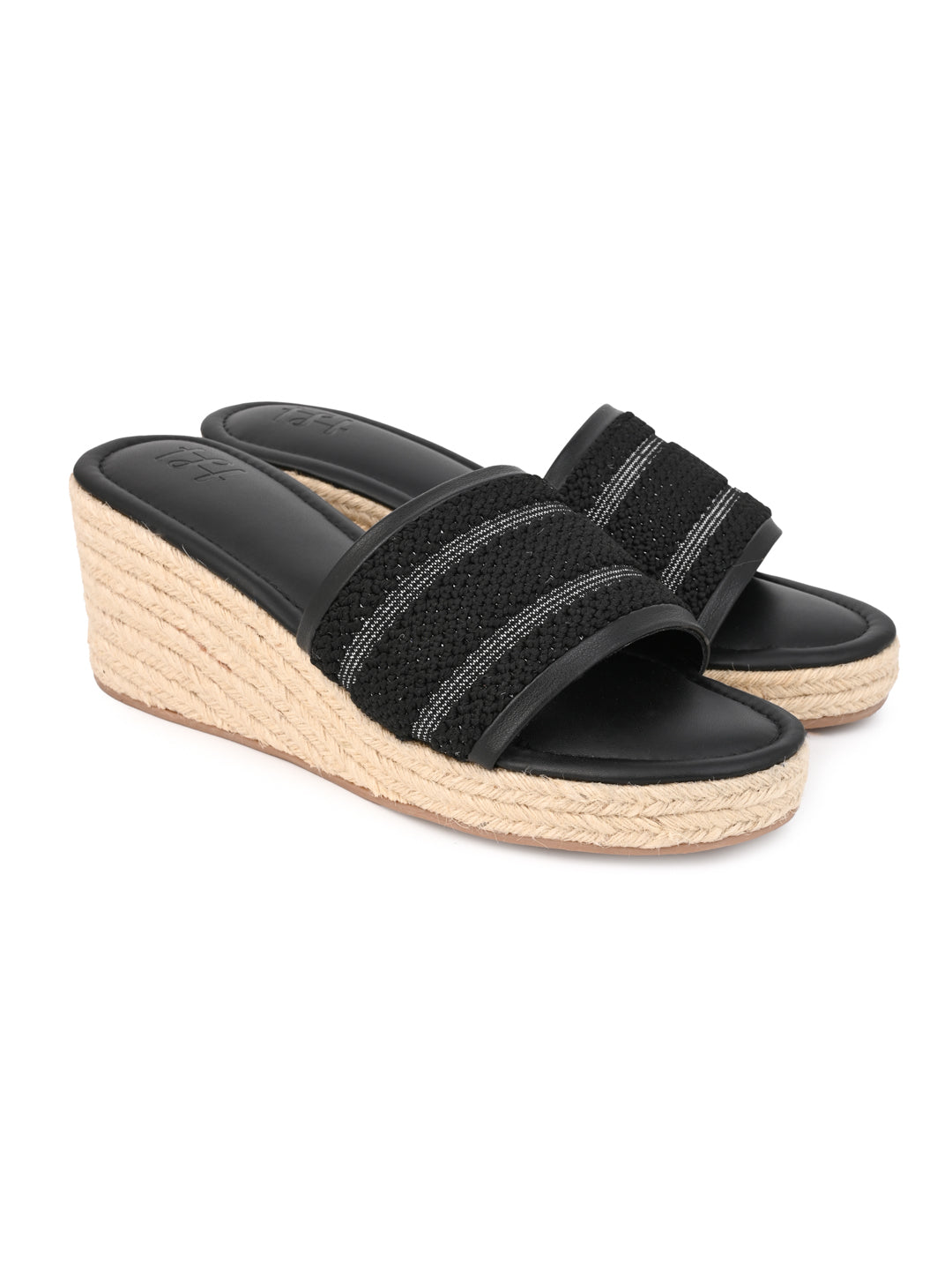 Hydes N Hues Comfortable wedge with jute covering on the sides with TPR Sheet Sole