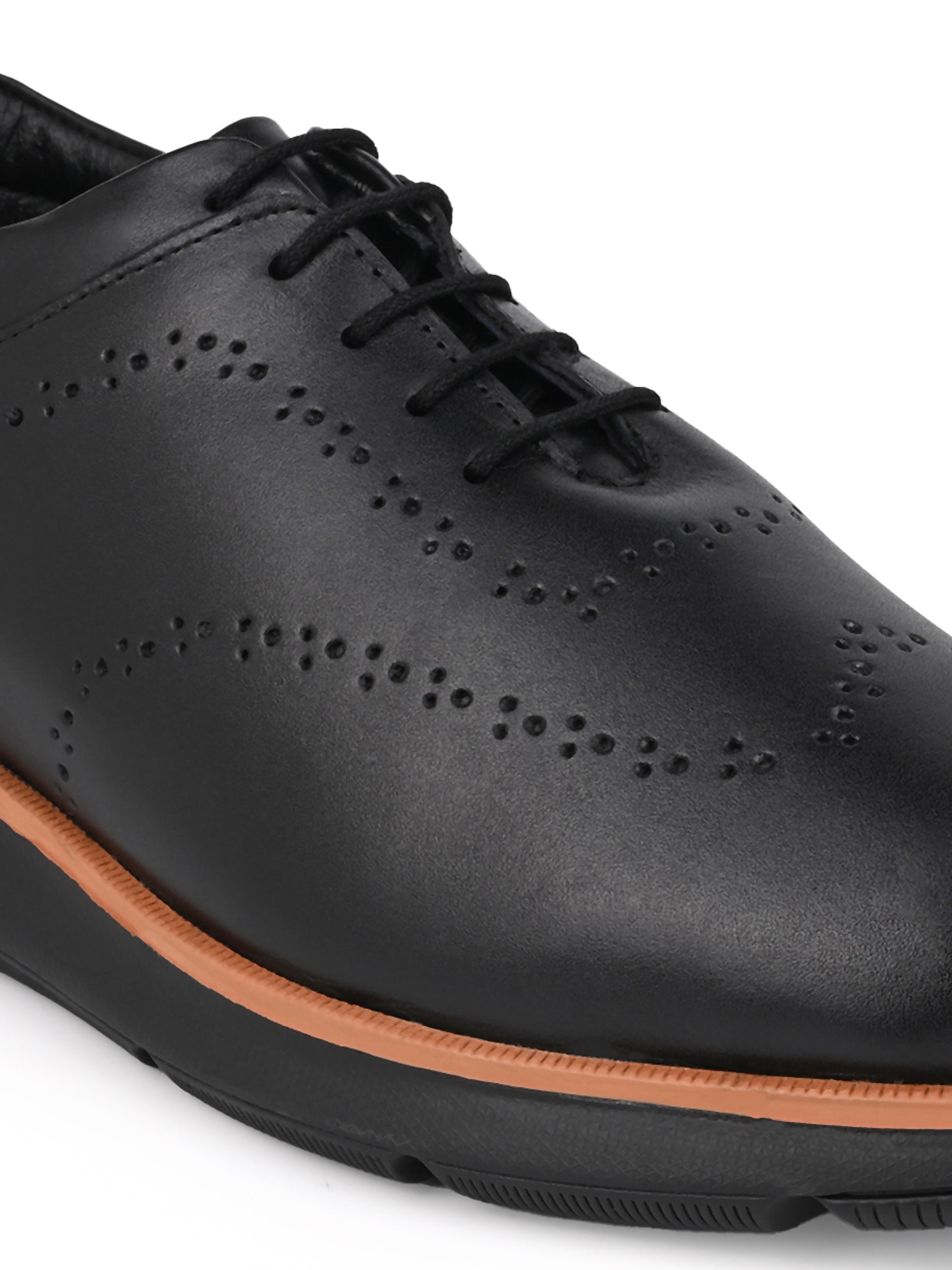 Urbanox Black Leather Brogues