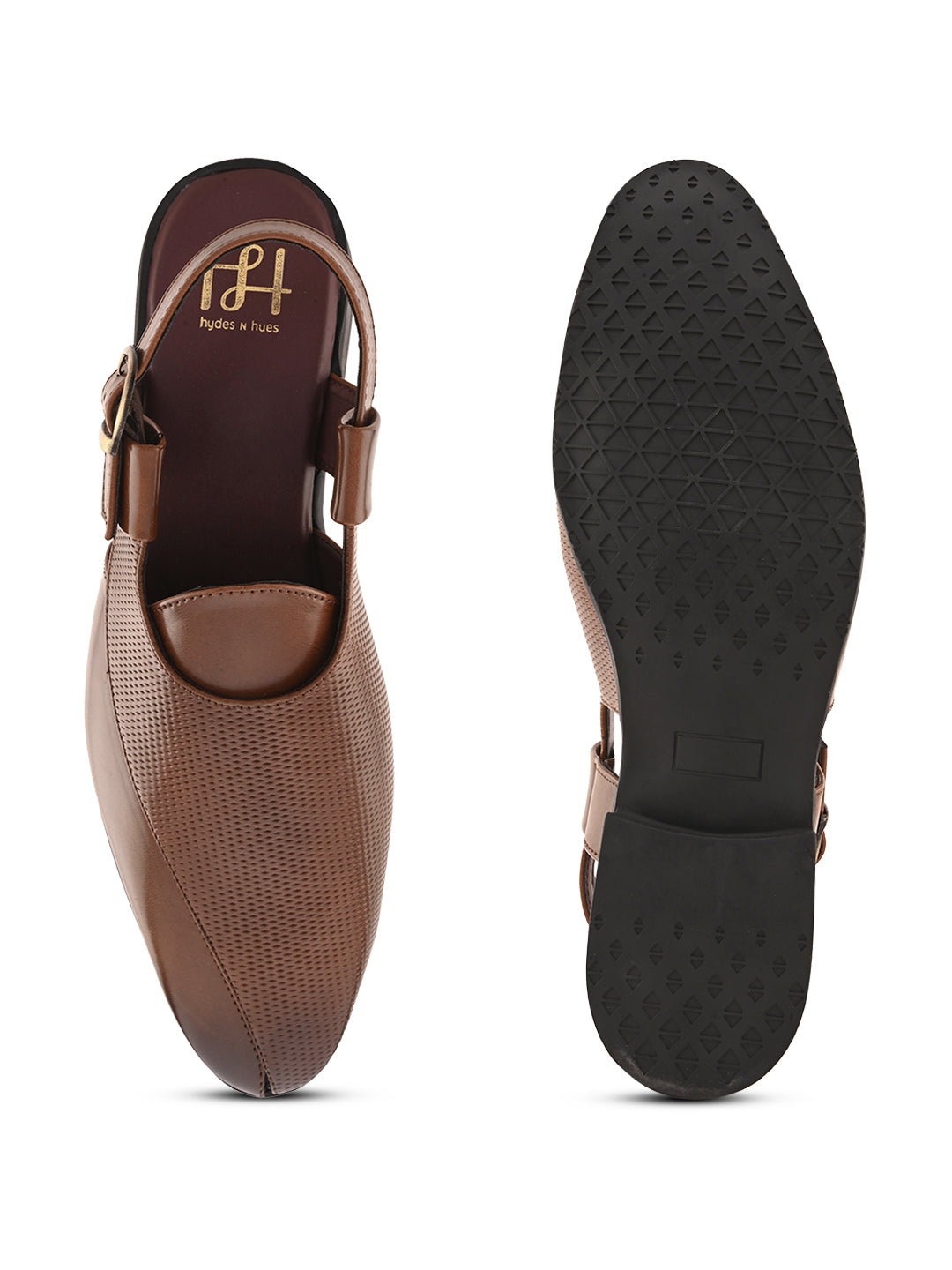 Hydes N Hues Tan Casual Sandals For Men