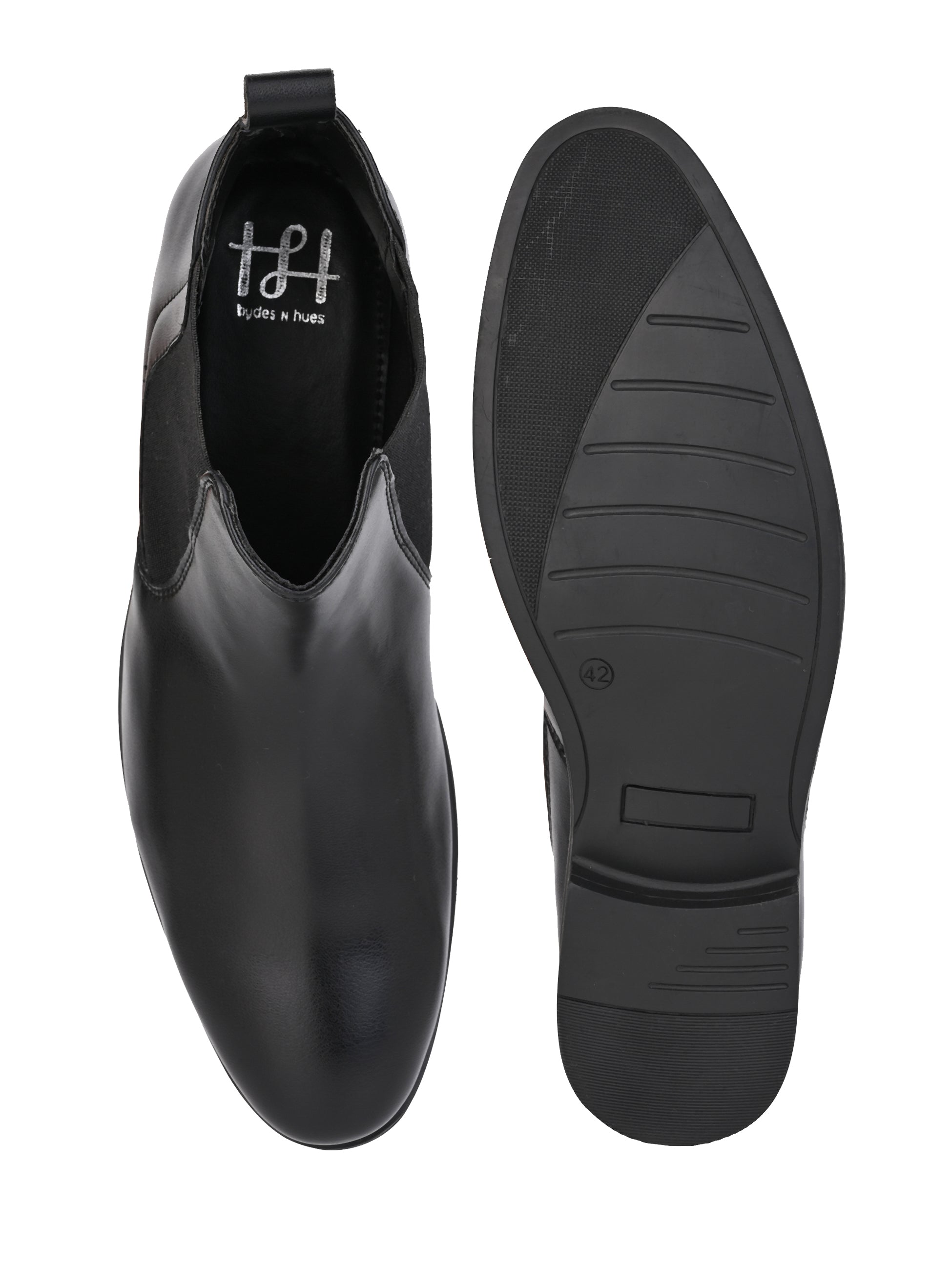 Hydes N Hues Men Black Chelsea Boots