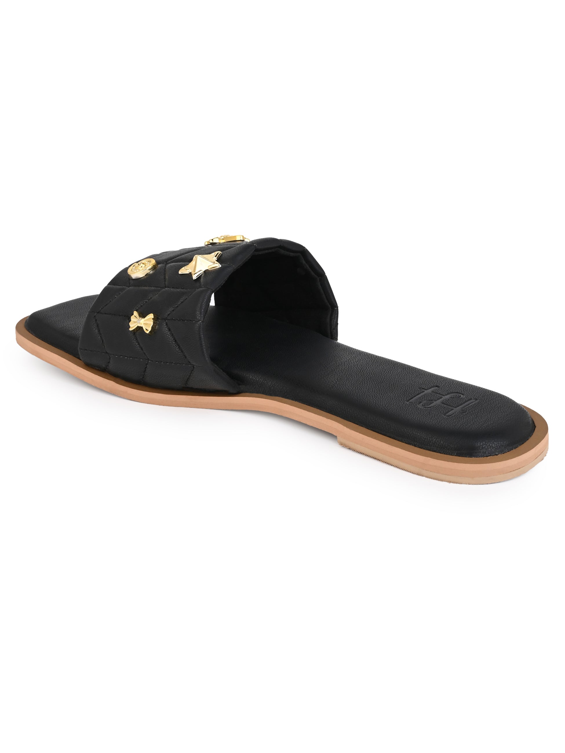 Hydes N Hues Black Urban Calm Flats For Women