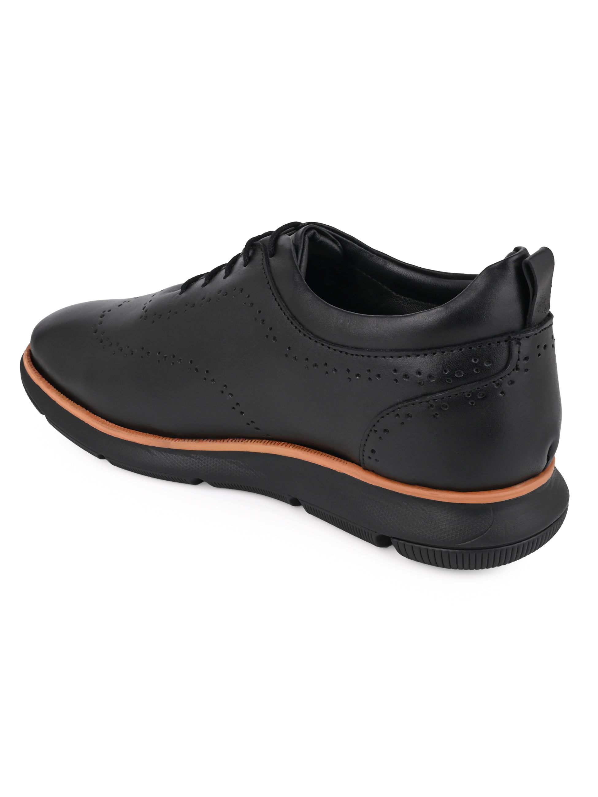 Urbanox Black Leather Brogues