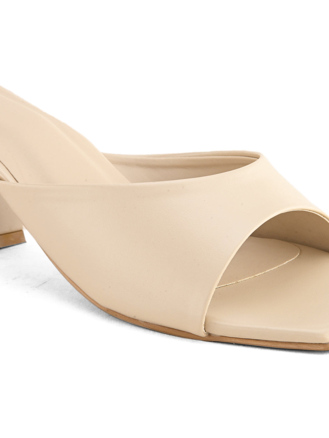 Hydes N Hues Beige Block Heel Sandal For Women