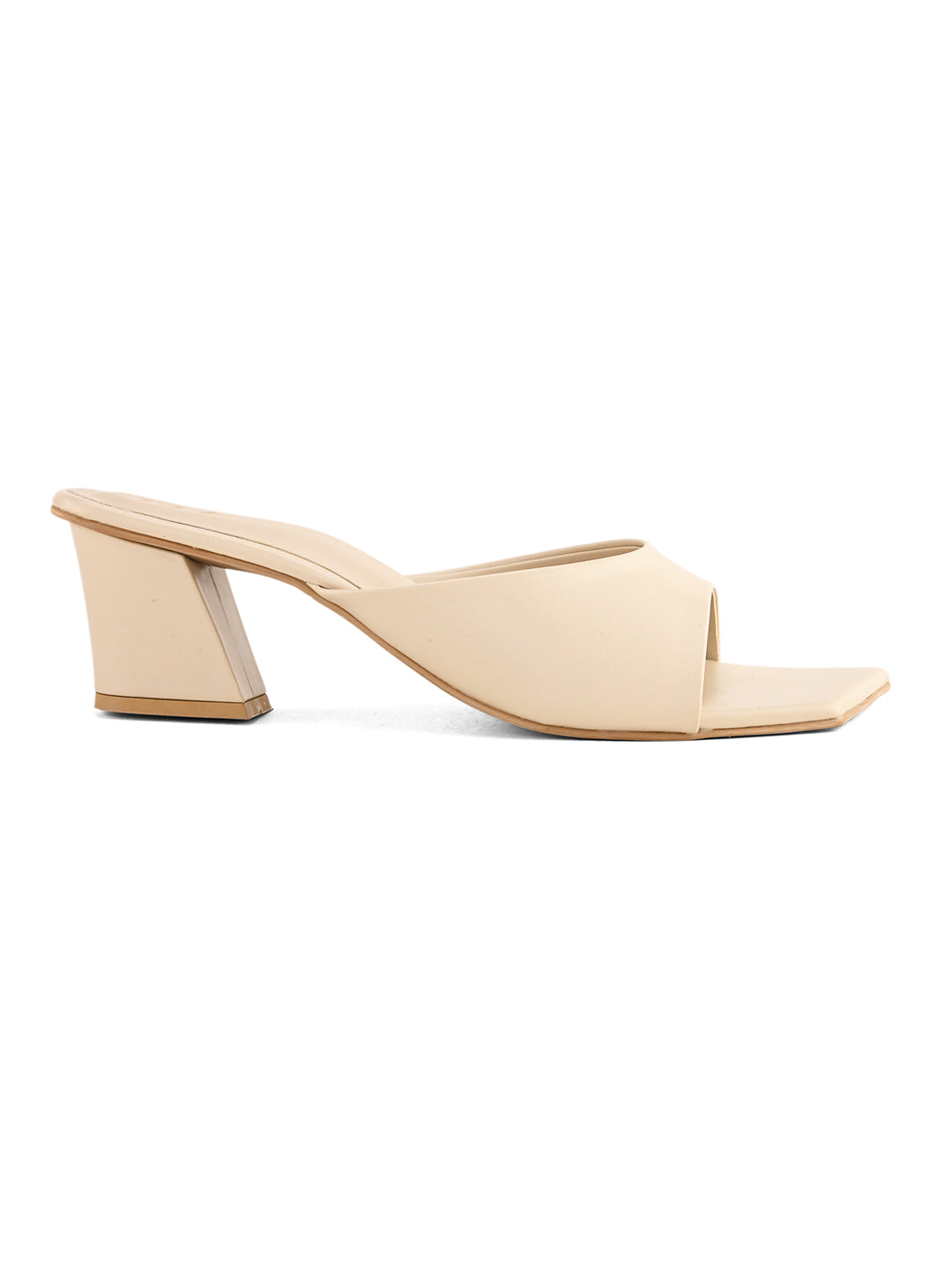Hydes N Hues Beige Block Heel Sandal For Women