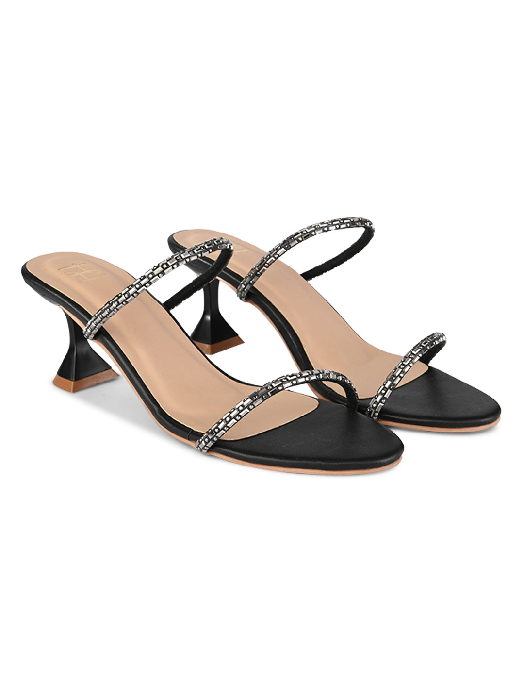 Hydes N Hues Black Heel Sandal For Women