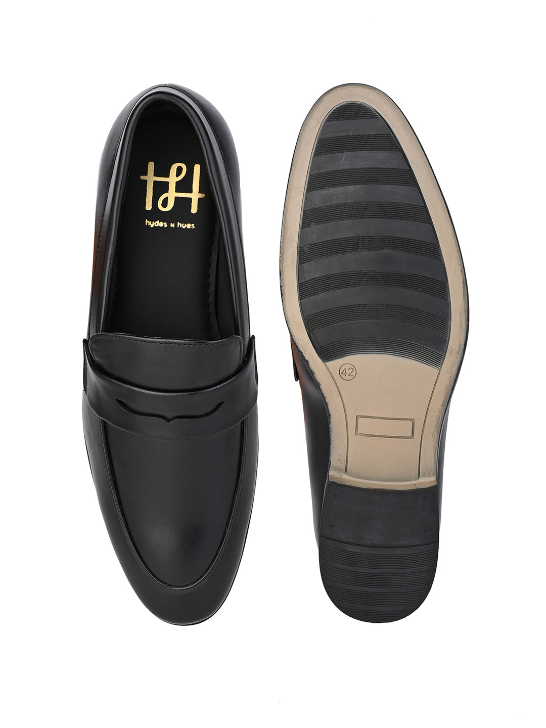 Hydes N Hues Men Black Classic Formal Slip-Ons