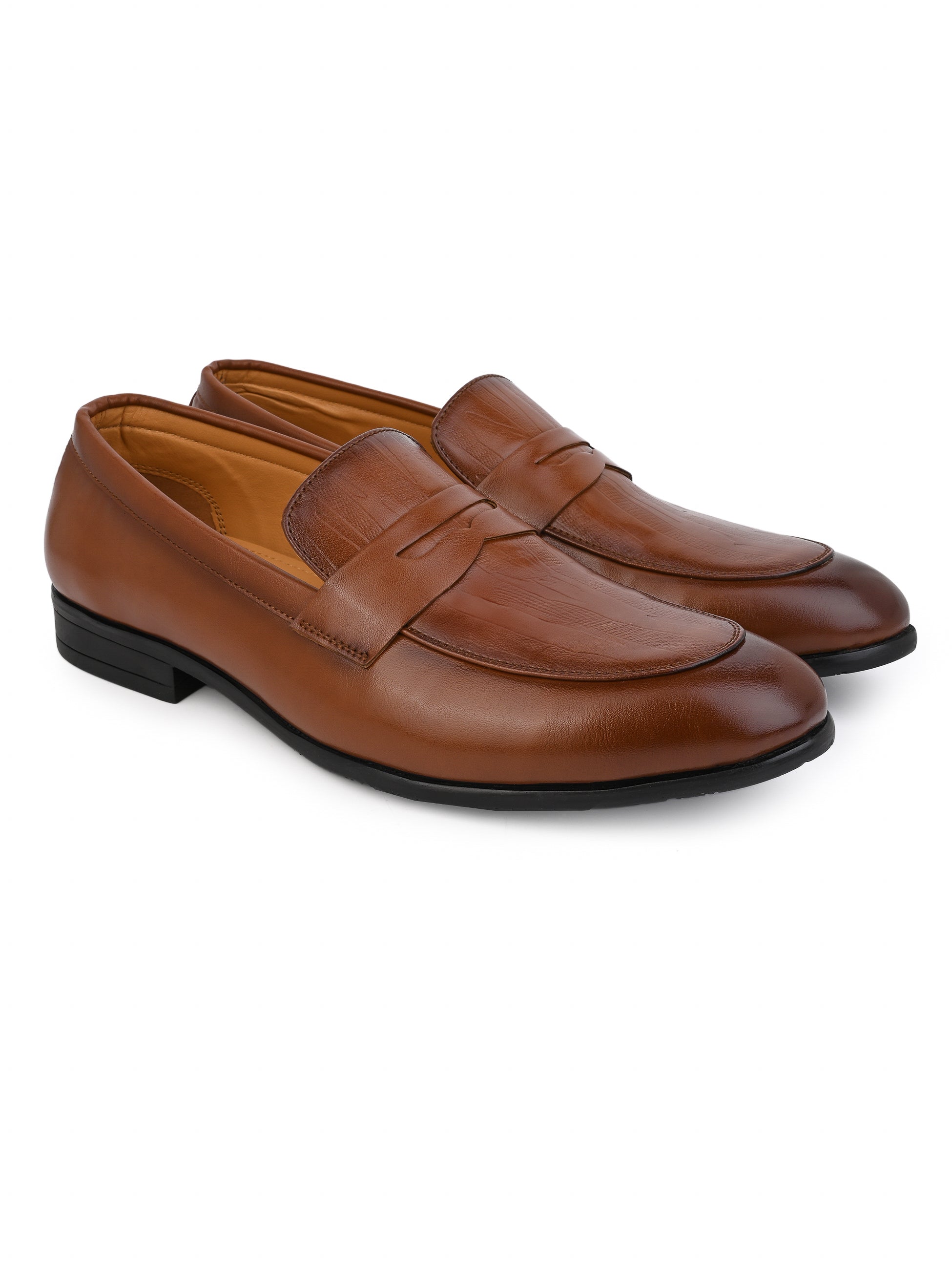 Hydes N Hues Tan Classical Formal Slip-On Shoe for Men