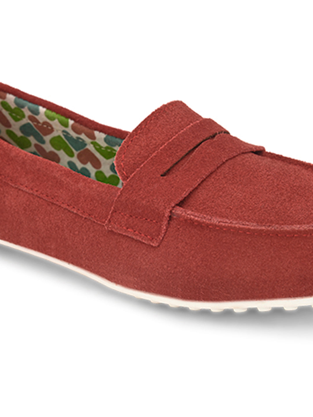 Hydes N Hues Red Moccasins For Women