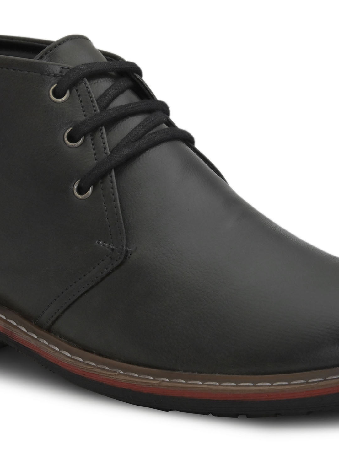 Hydes N Hues Men Black Ankle High Shoes