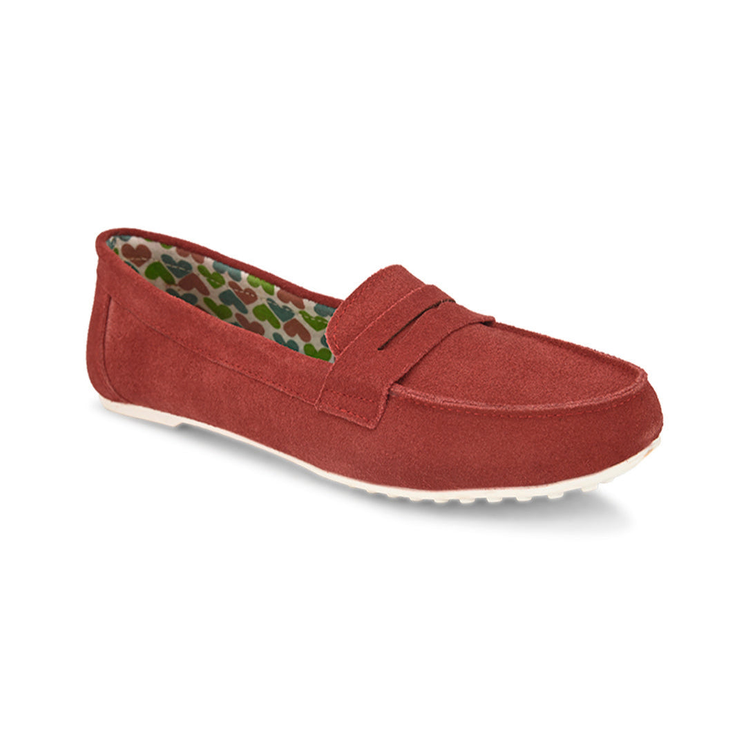 Hydes N Hues Red Moccasins For Women