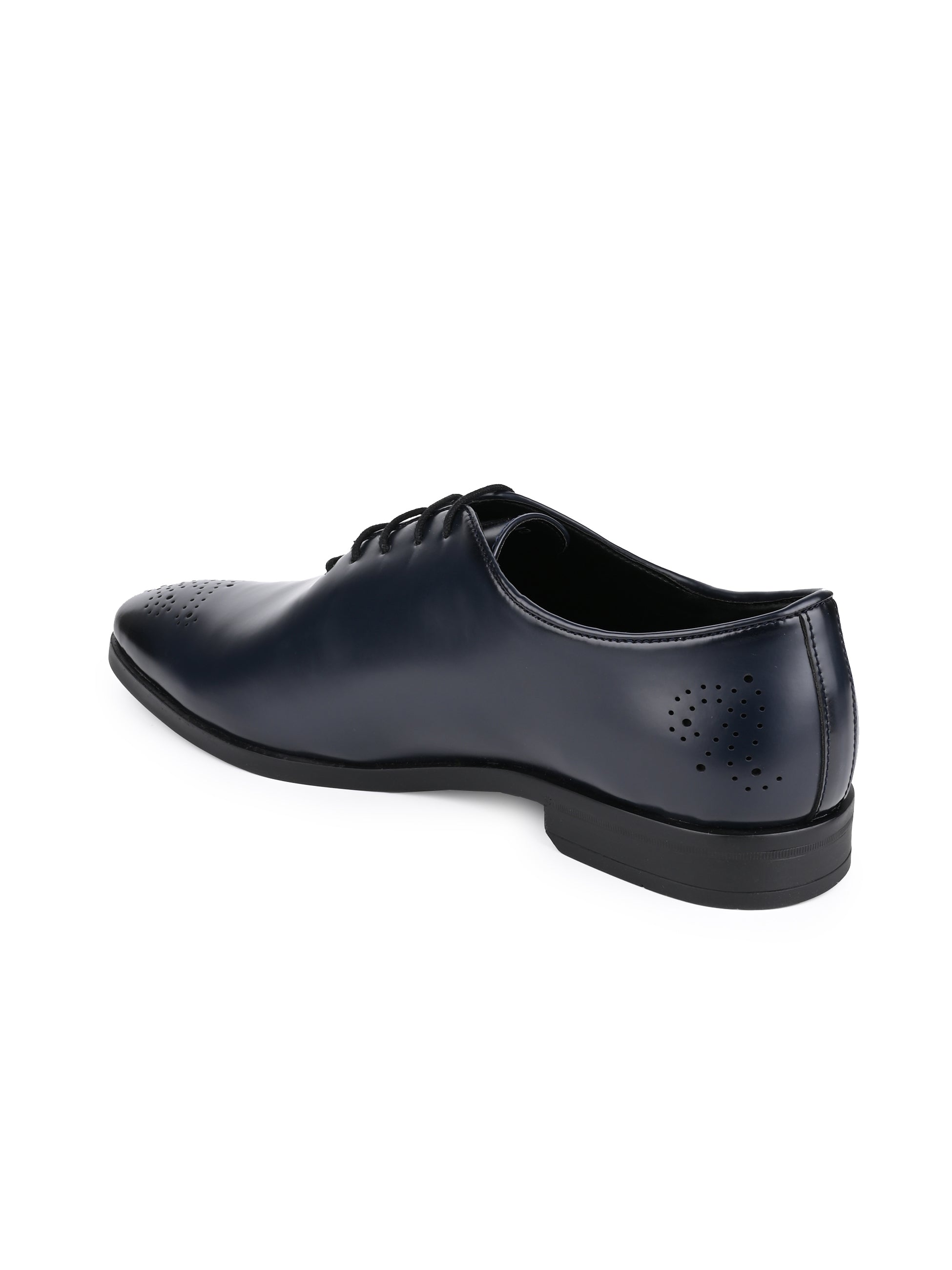 Hydes N Hues Men Blue Lazer Brogue Shoes