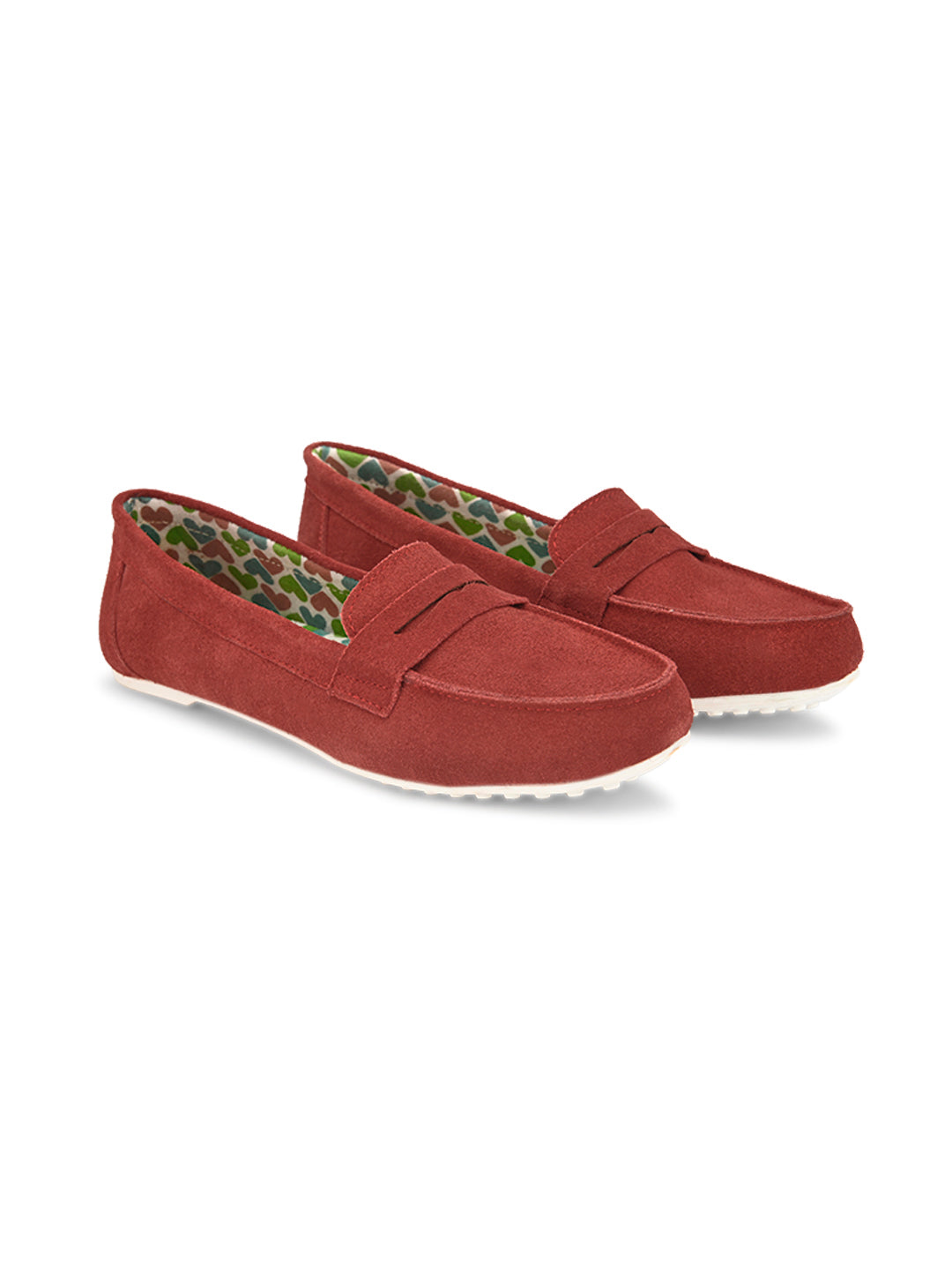 Hydes N Hues Red Moccasins For Women