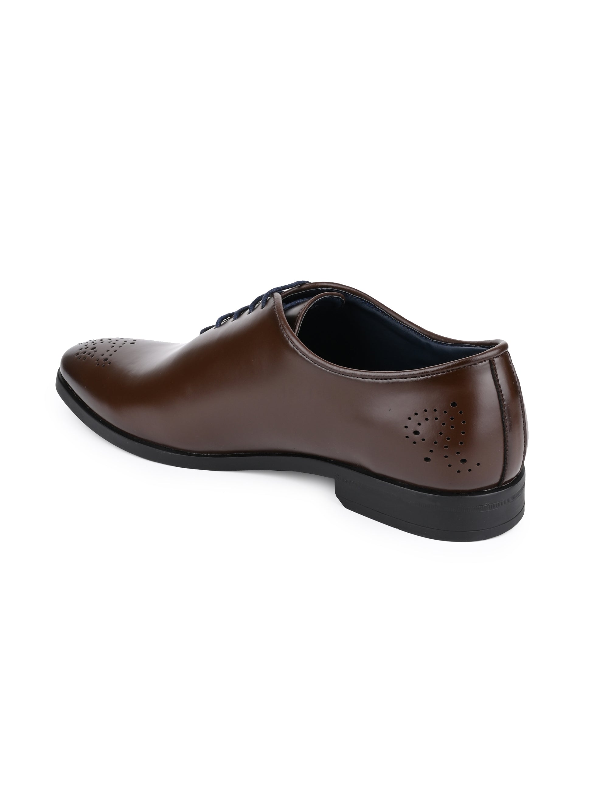 Hydes N Hues Men Brown Lazer Brogue Shoes