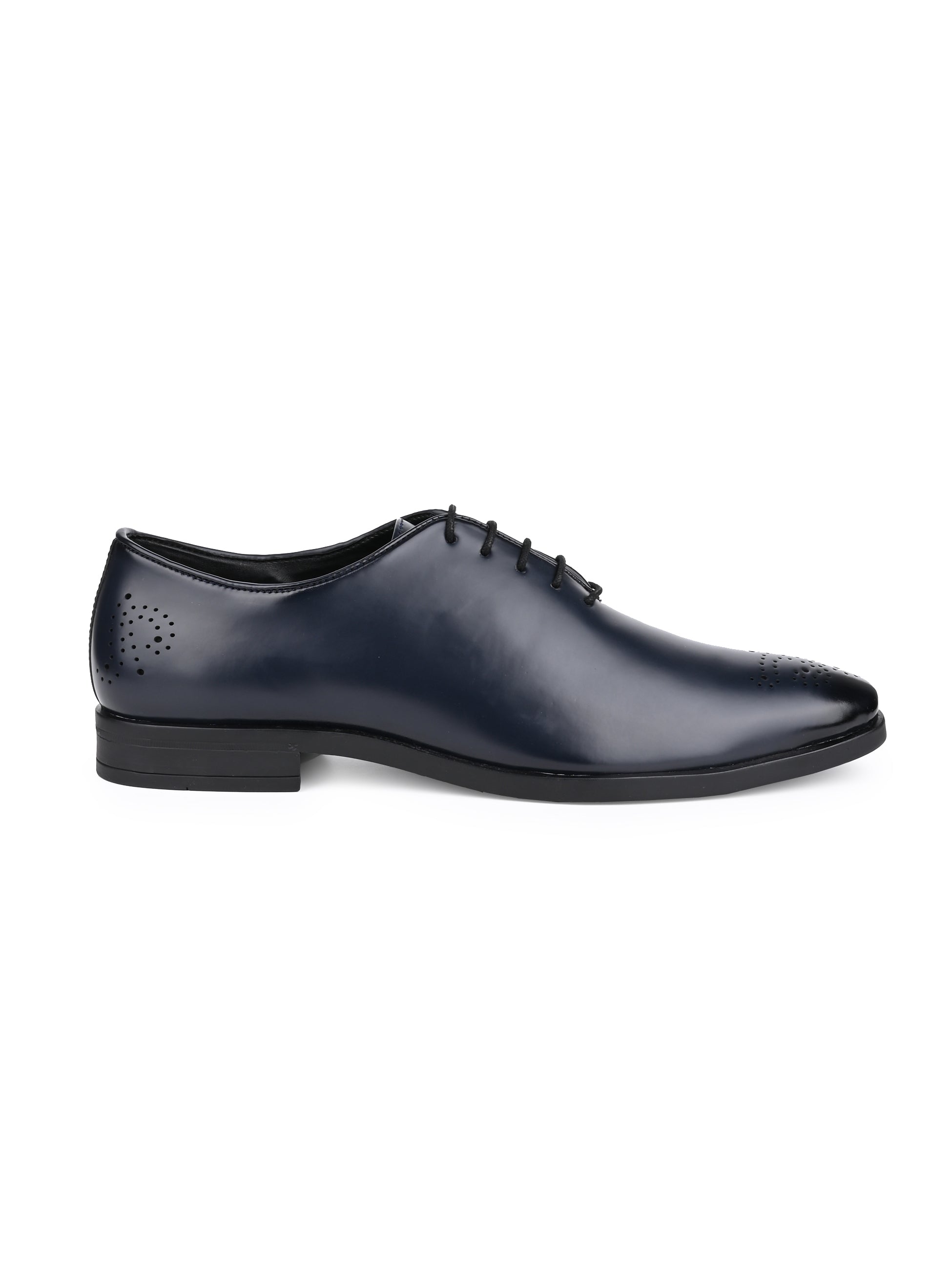 Hydes N Hues Men Blue Lazer Brogue Shoes
