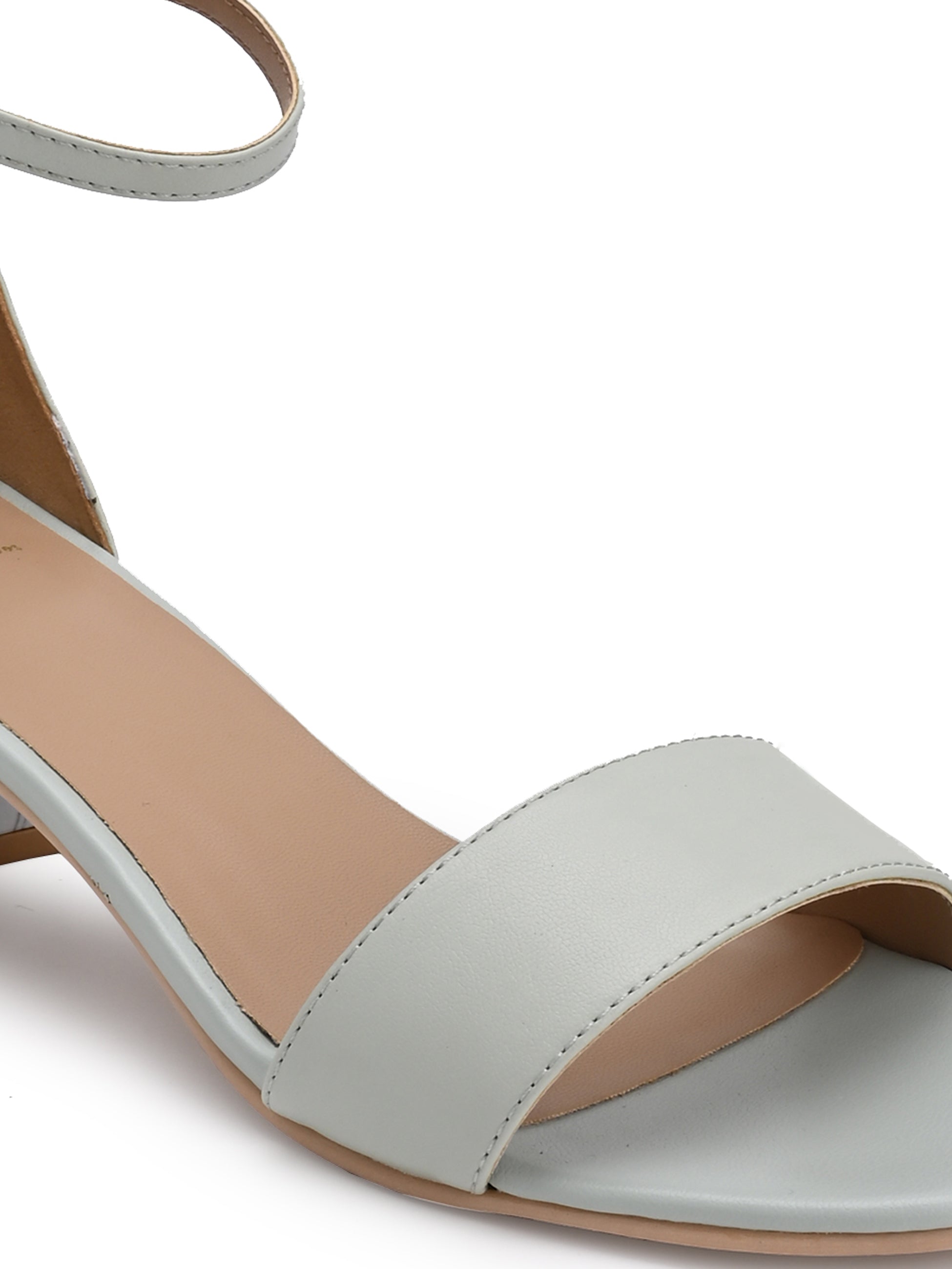 Hydes N Hues Mint Green Block Pumps with Stone Finish Heels