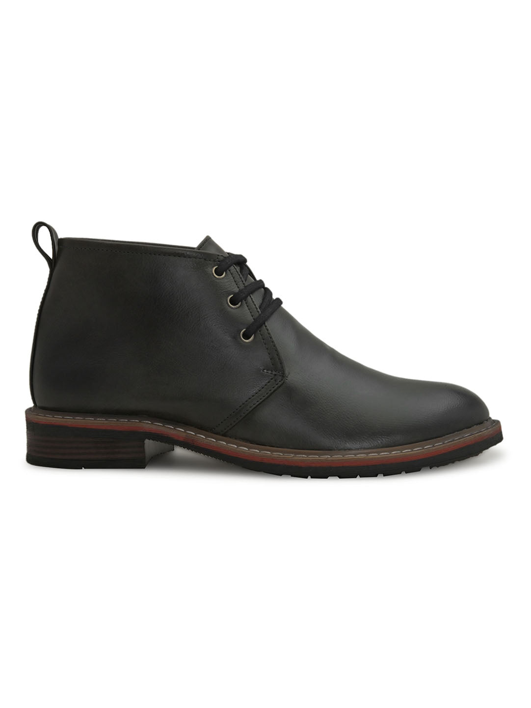 Hydes N Hues Men Black Ankle High Shoes
