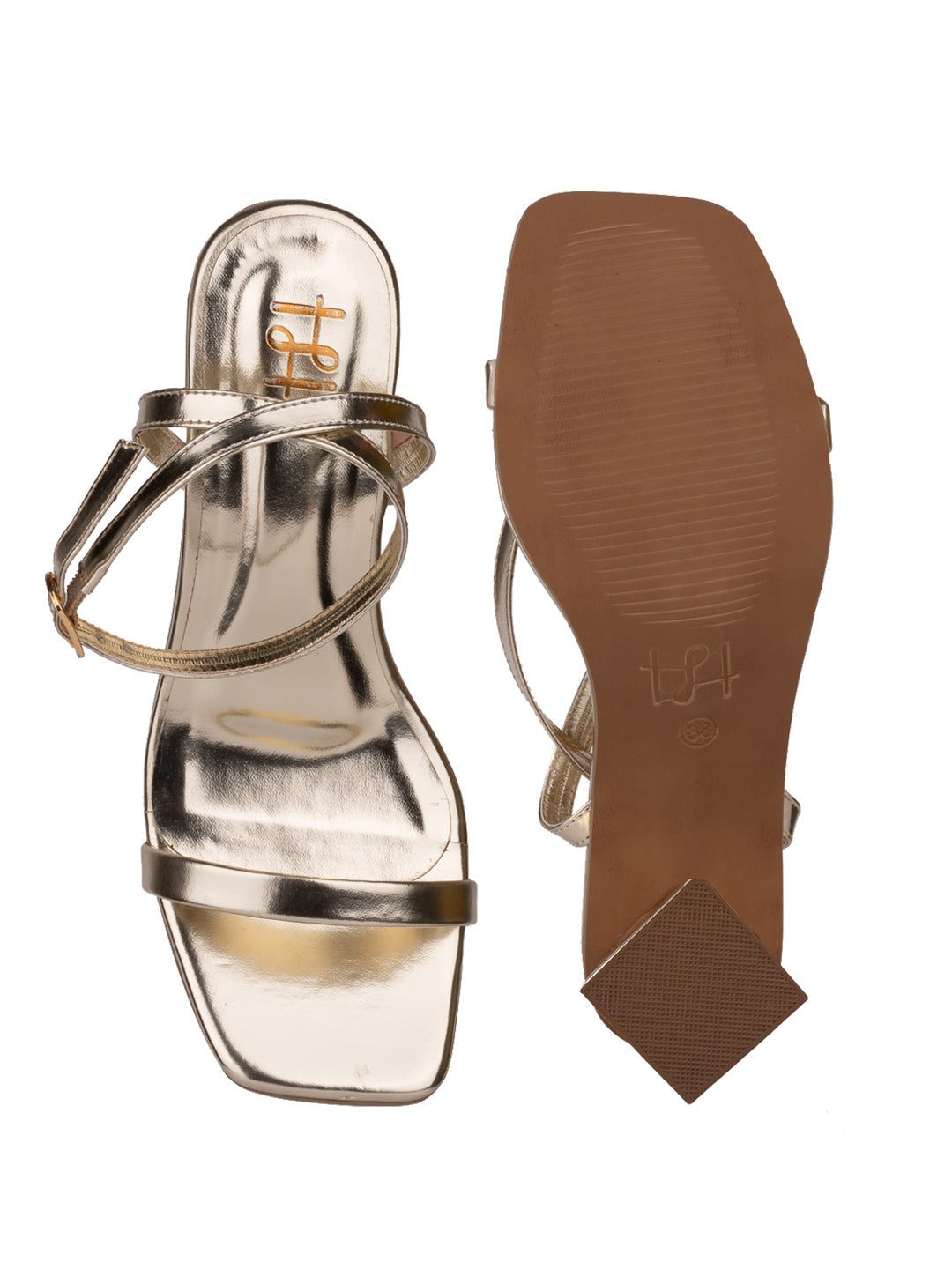 Hydes N Hues Gold Tower Heels