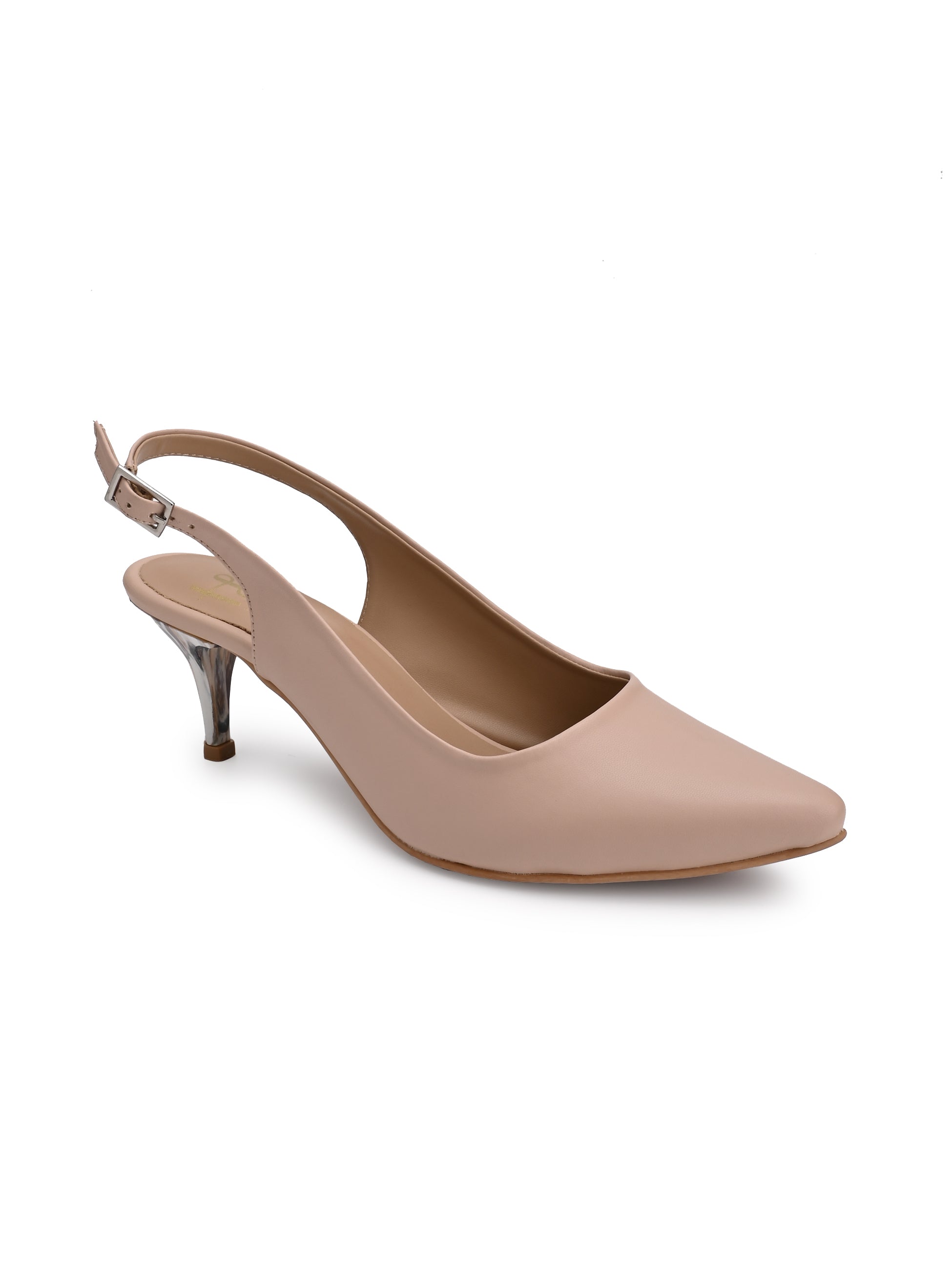 Hydes N Hues Nude Stone Finished Kitten Heels