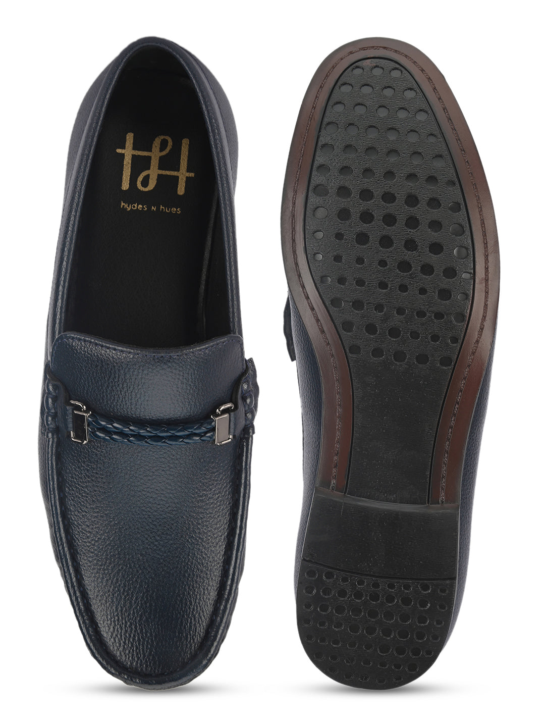 Hydes N Hues Men Blue Formal Loafers