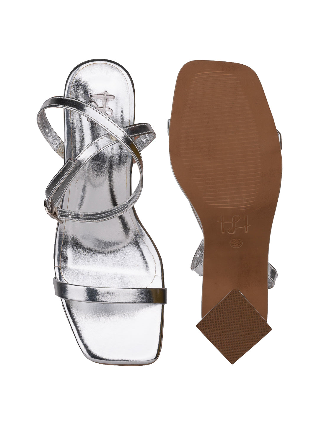 Hydes N Hues Silver Tower Heels