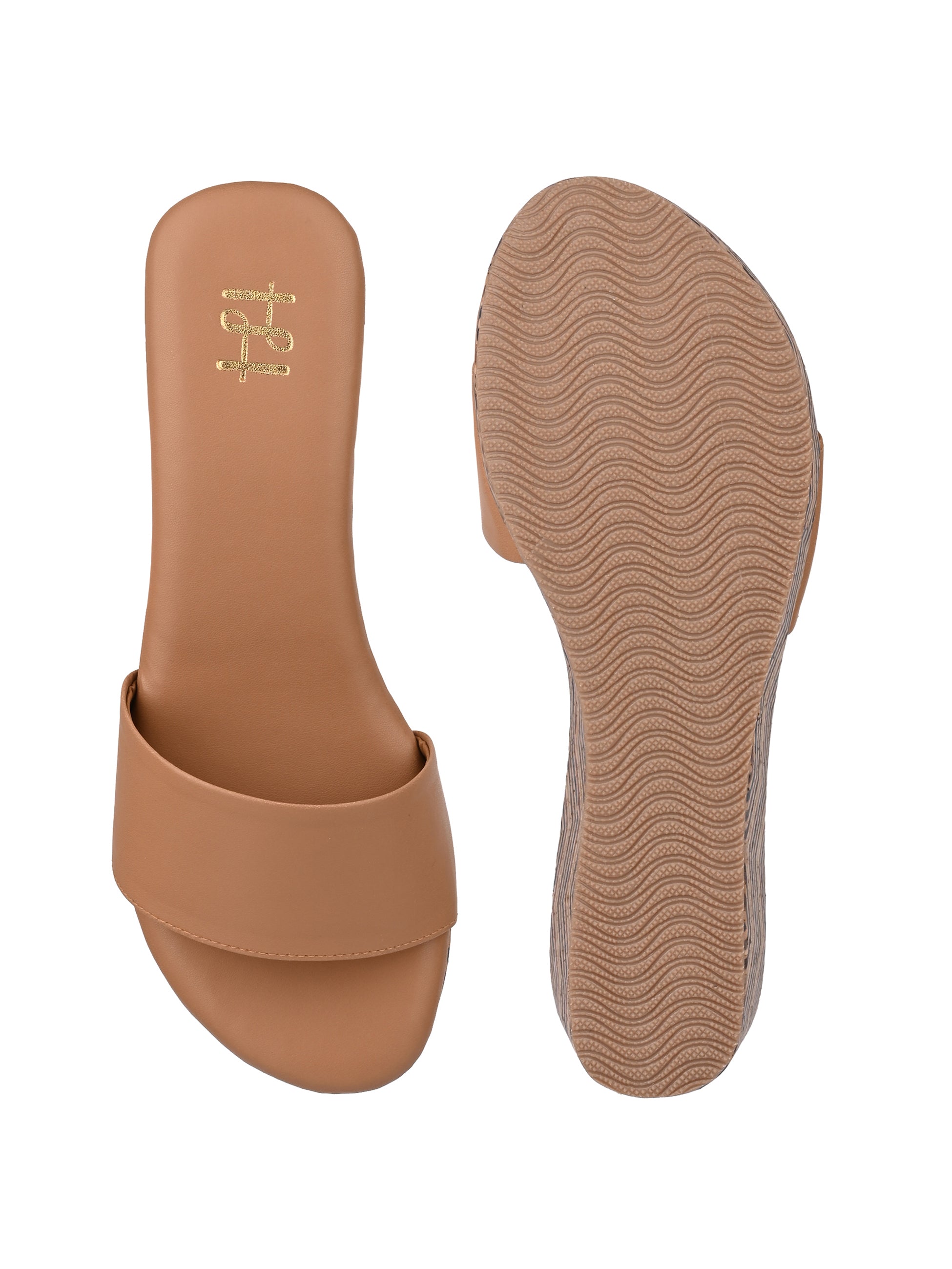 Hydes N Hues Tan Wedge Heels