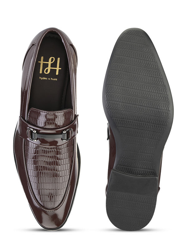 Hydes N Hues Brown Formal Slip-Ons For Men