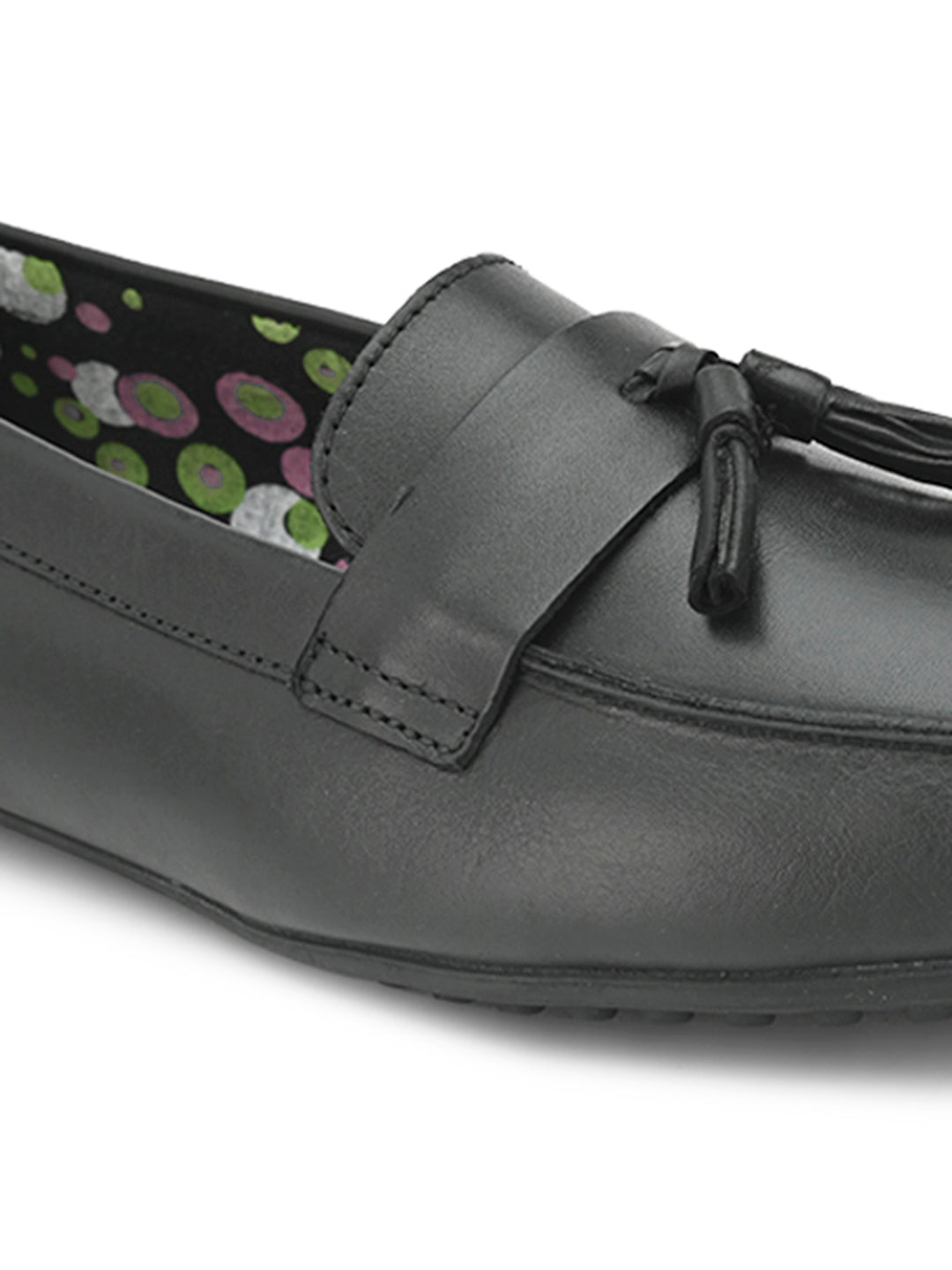 Hydes N Hues Black Moccasins For Women