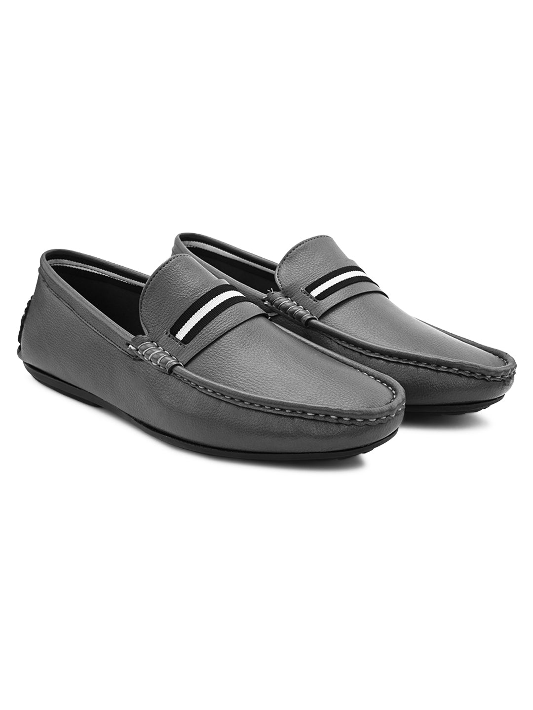Hydes N Hues Men Grey Loafers