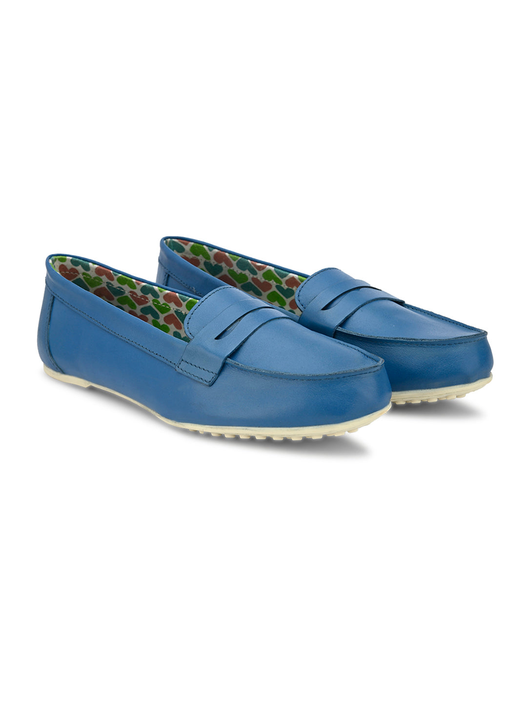 Hydes N Hues Sky Blue Moccasins For Women