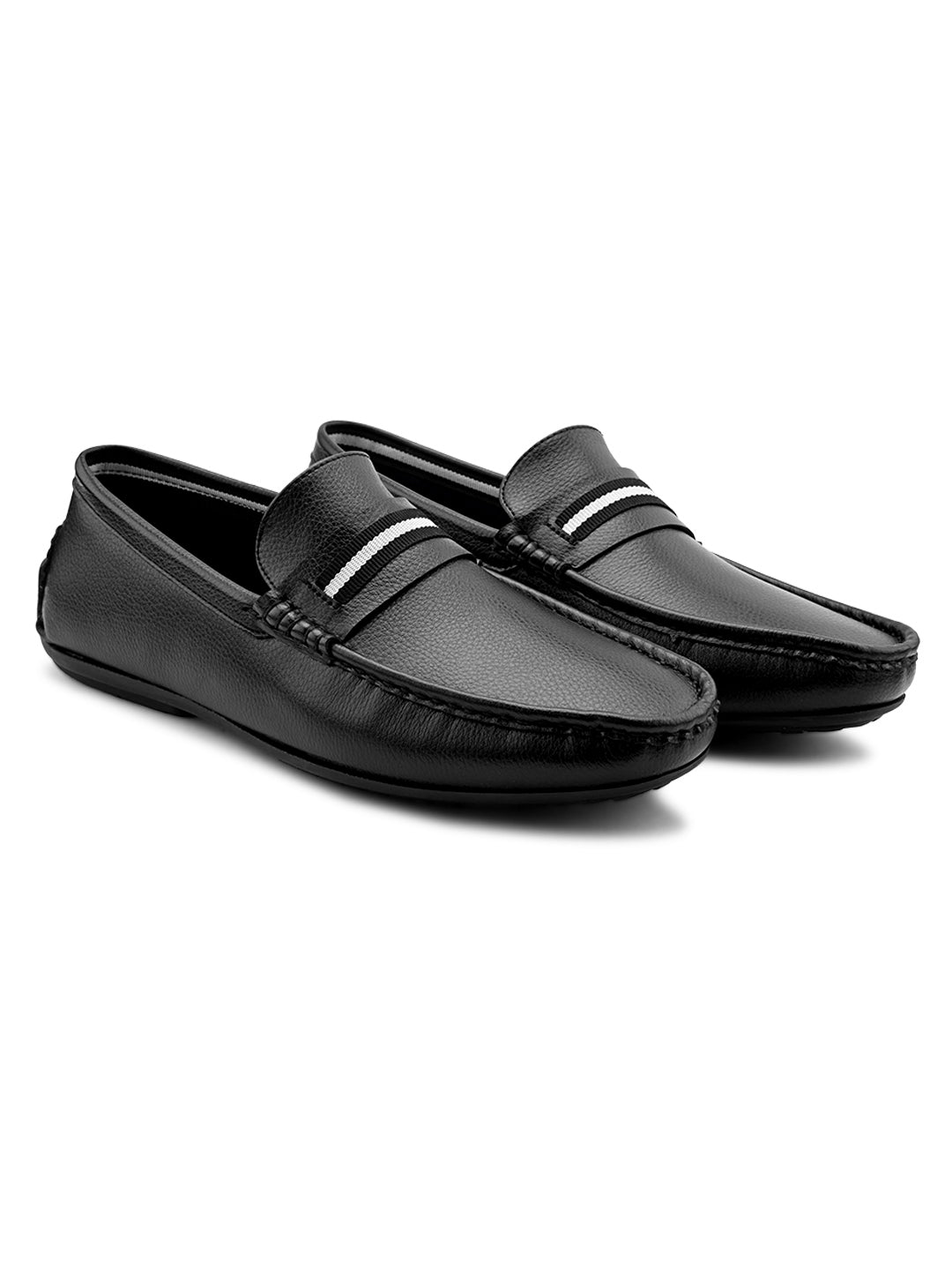 Hydes N Hues Men Black Loafers