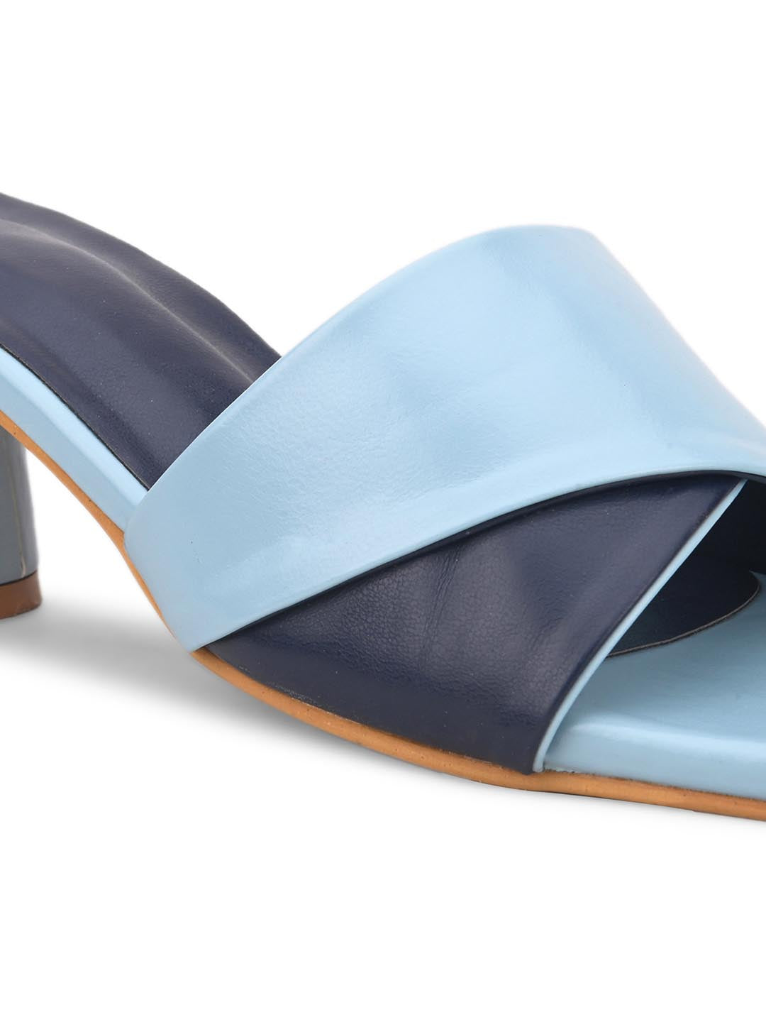 Hydes N Hues Navy Blue and Sky Blue Block Heels