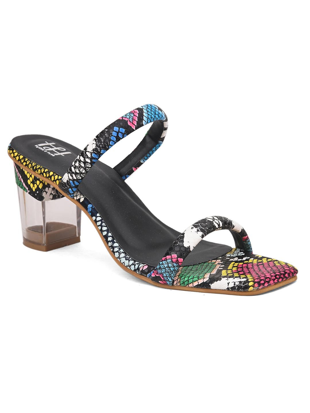 Hydes N Hues Multicoloured with Transparent Heels