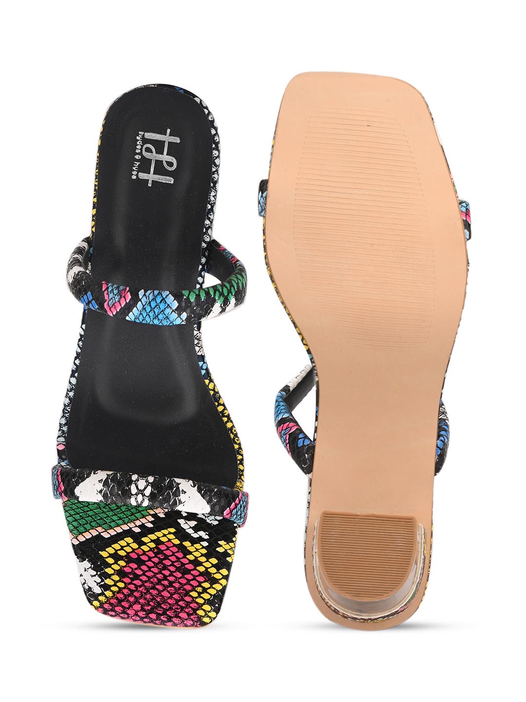 Hydes N Hues Multicoloured with Transparent Heels