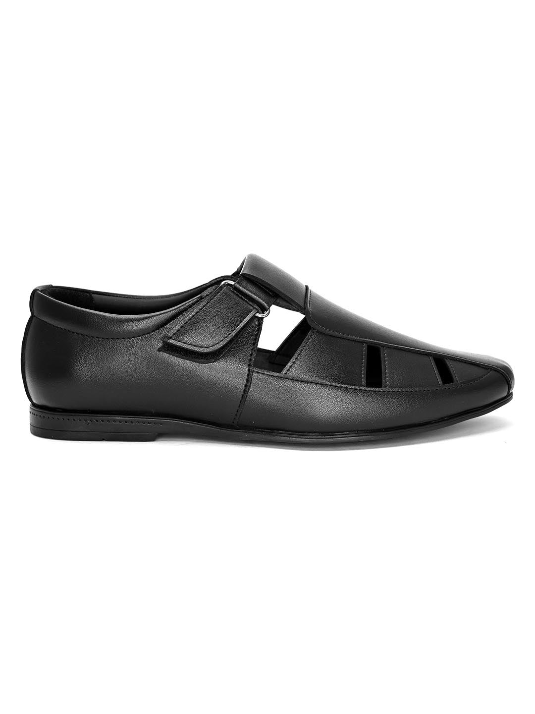 Hydes N Hues Men Black Shoe-Style Sandals