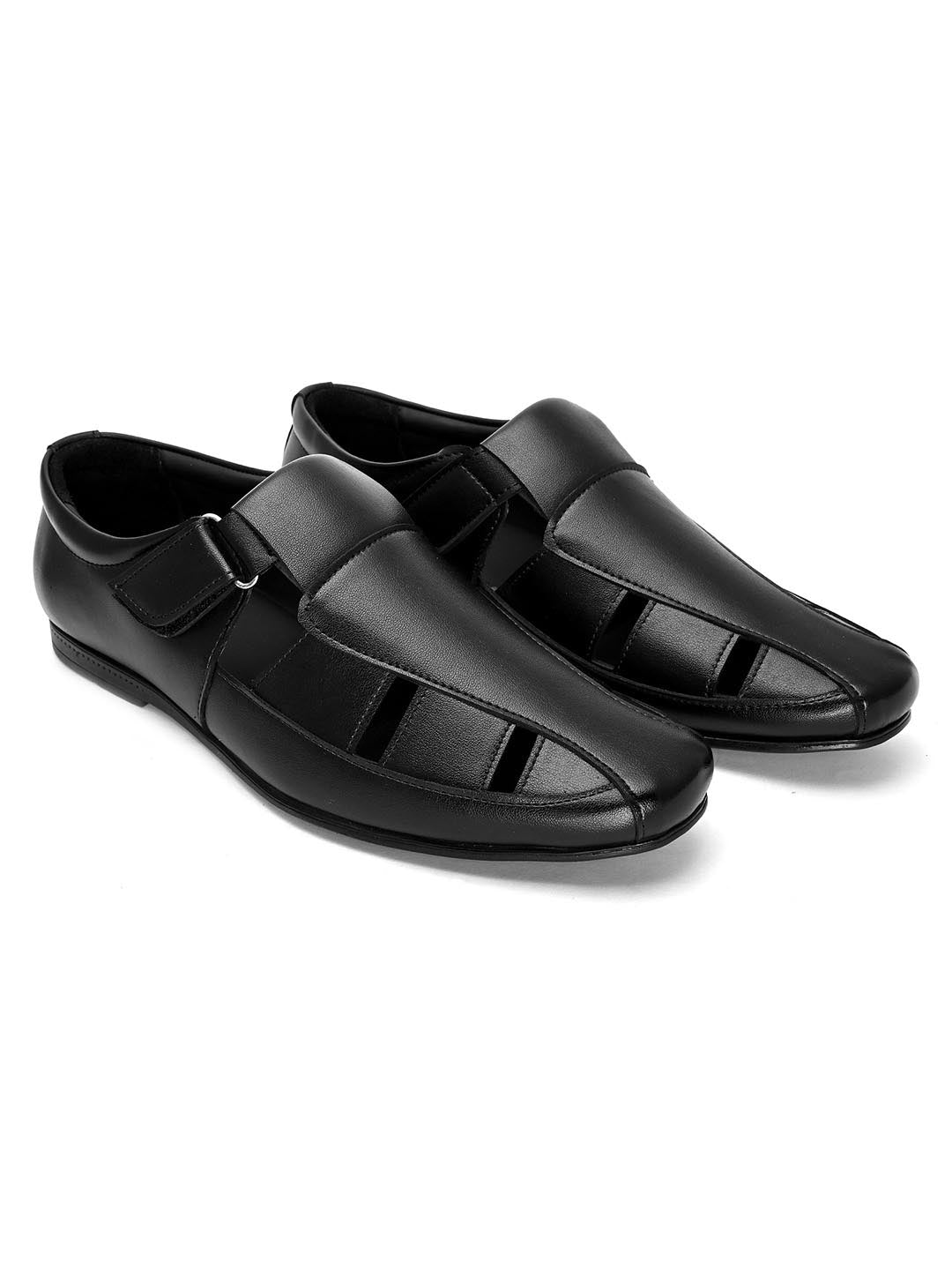 Hydes N Hues Men Black Shoe-Style Sandals