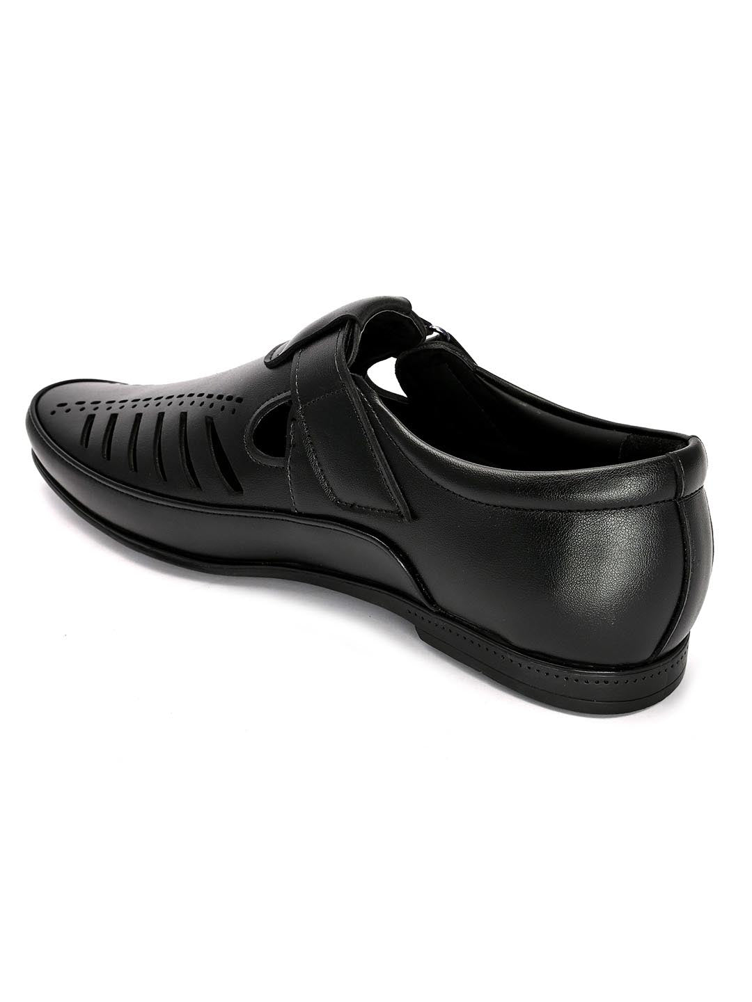 Hydes N Hues Men Black Shoe-Style Sandals