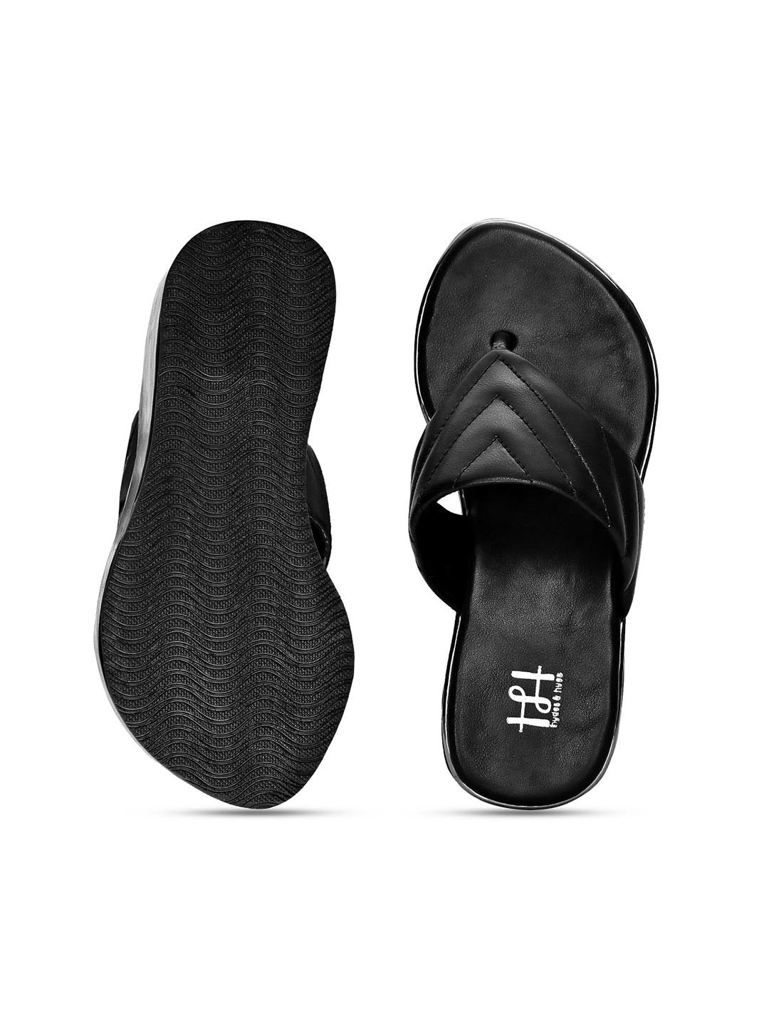 Hydes N Hues Black Wedge Heels