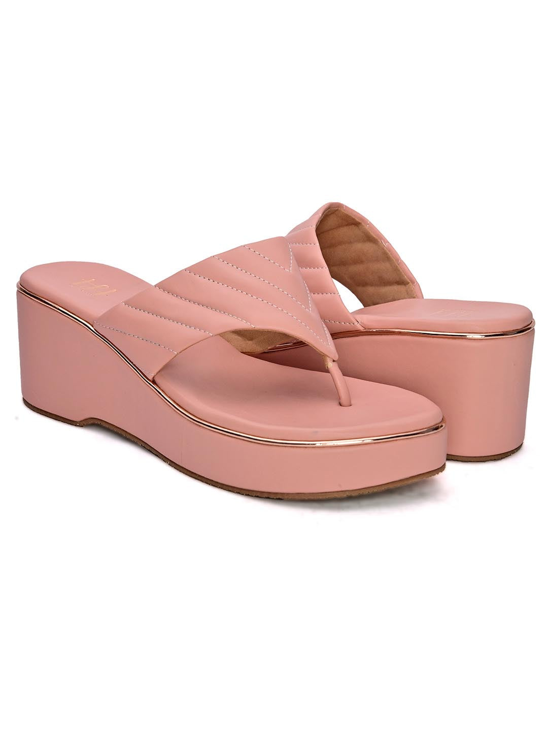 Hydes N Hues Pink Wedge Heels