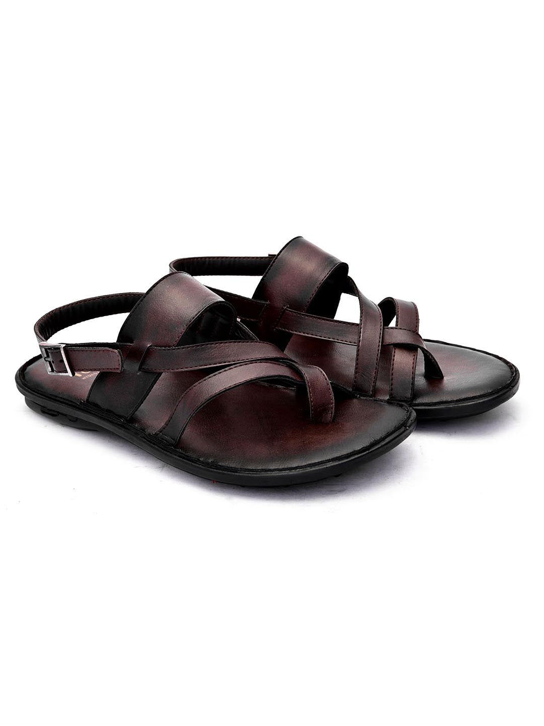 Hydes N Hues Men Coffee Brown Comfort Sandals