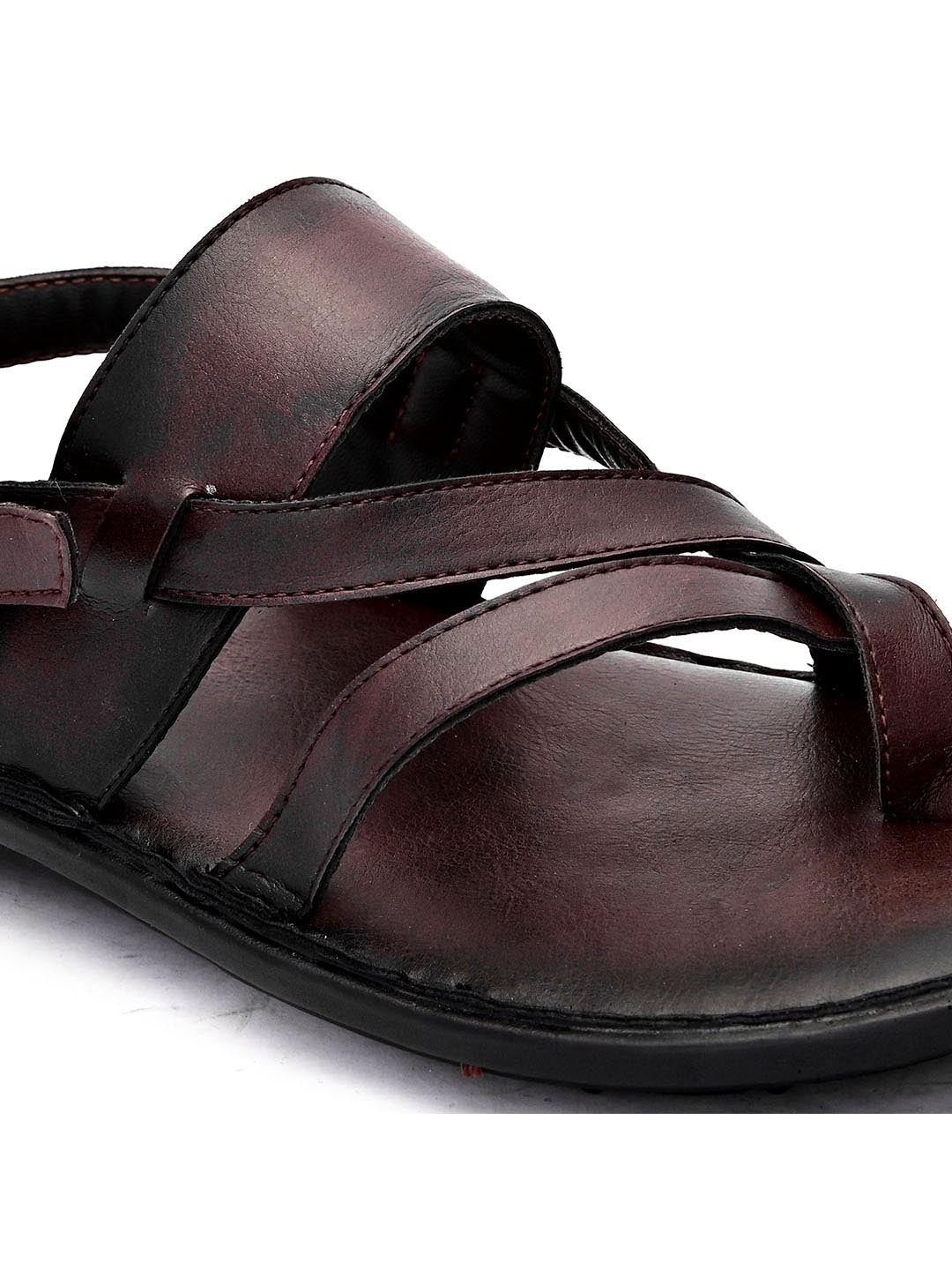 Hydes N Hues Men Coffee Brown Comfort Sandals