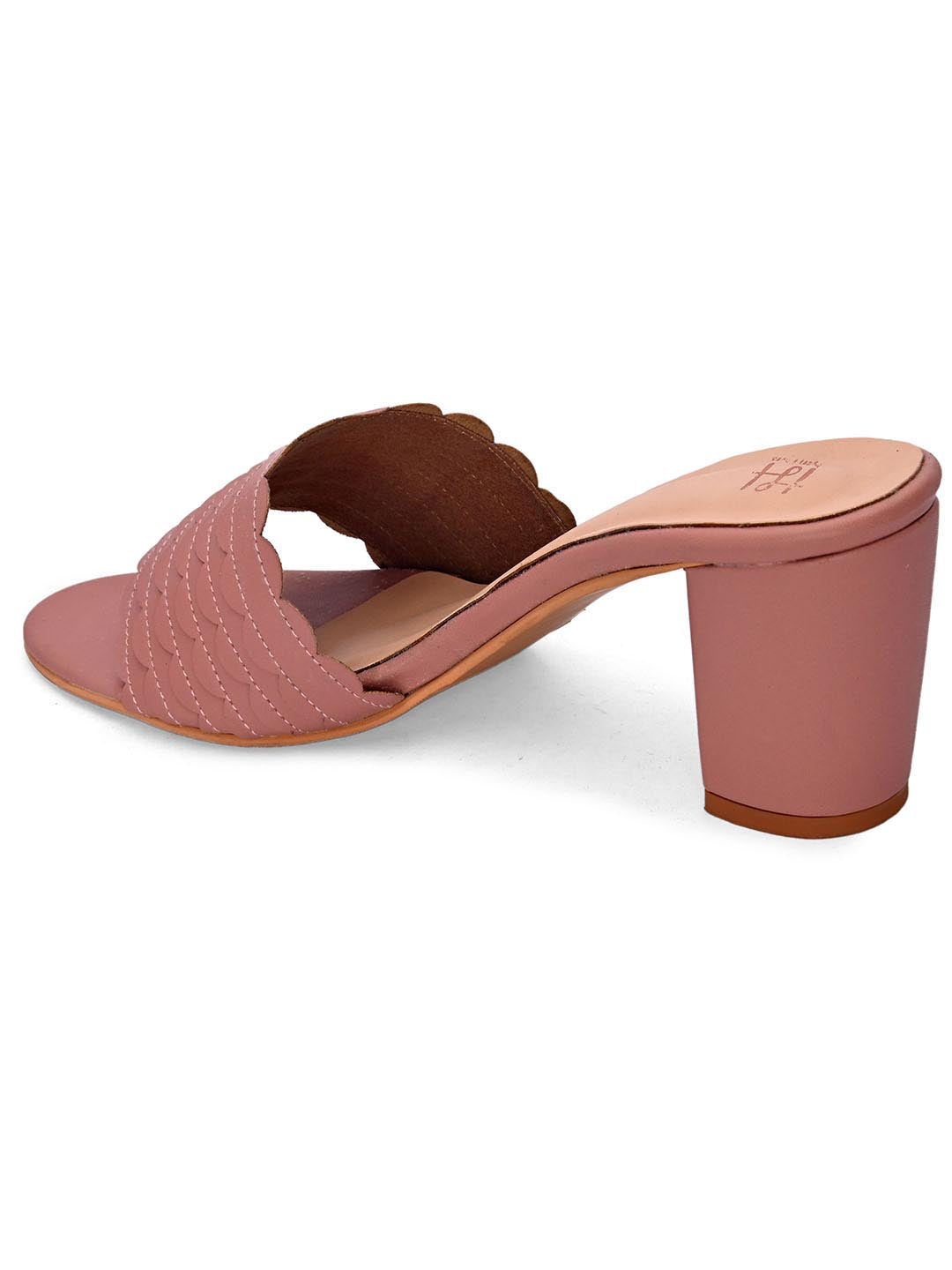 Hydes N Hues Nude-Coloured Block Heels