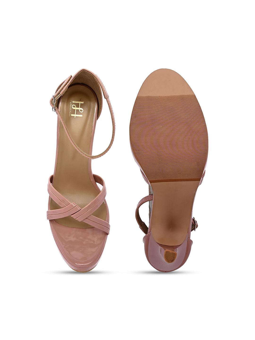 Hydes N Hues Nude-Coloured Stiletto Sandals